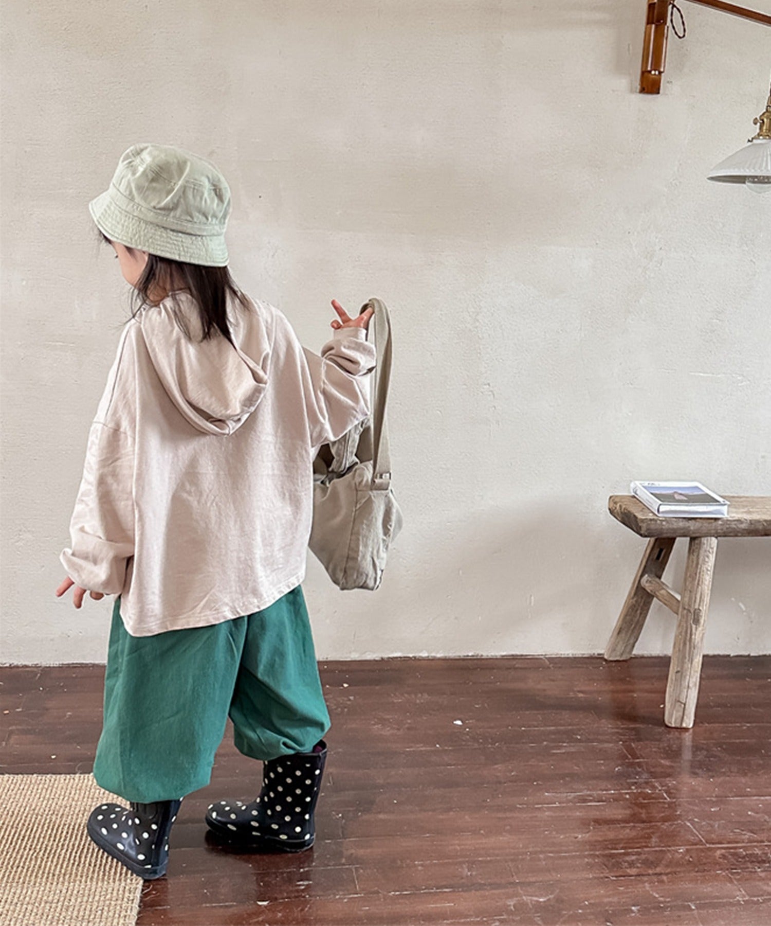 aimoha 【aimoha-KIDS】 Korean children's clothing balloon pants with one-point embroidery