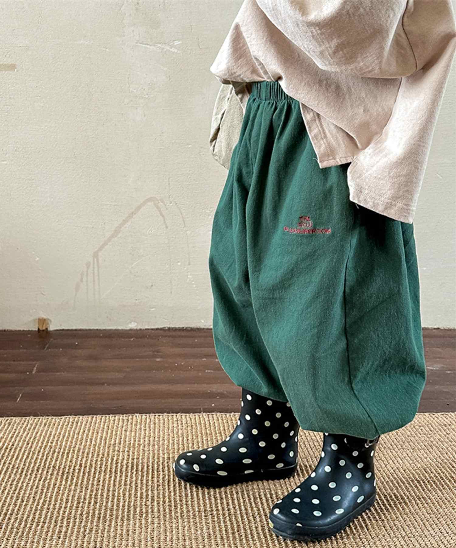 aimoha 【aimoha-KIDS】 Korean children's clothing balloon pants with one-point embroidery