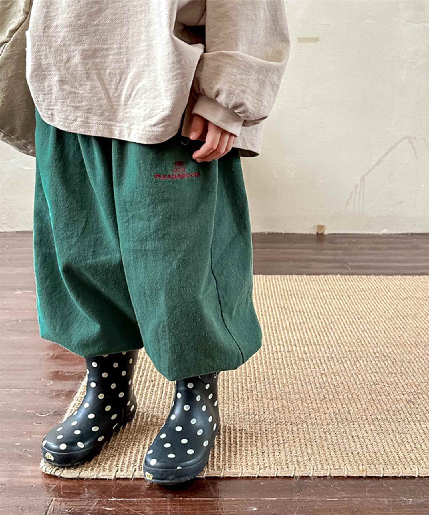 aimoha 【aimoha-KIDS】 Korean children's clothing balloon pants with one-point embroidery