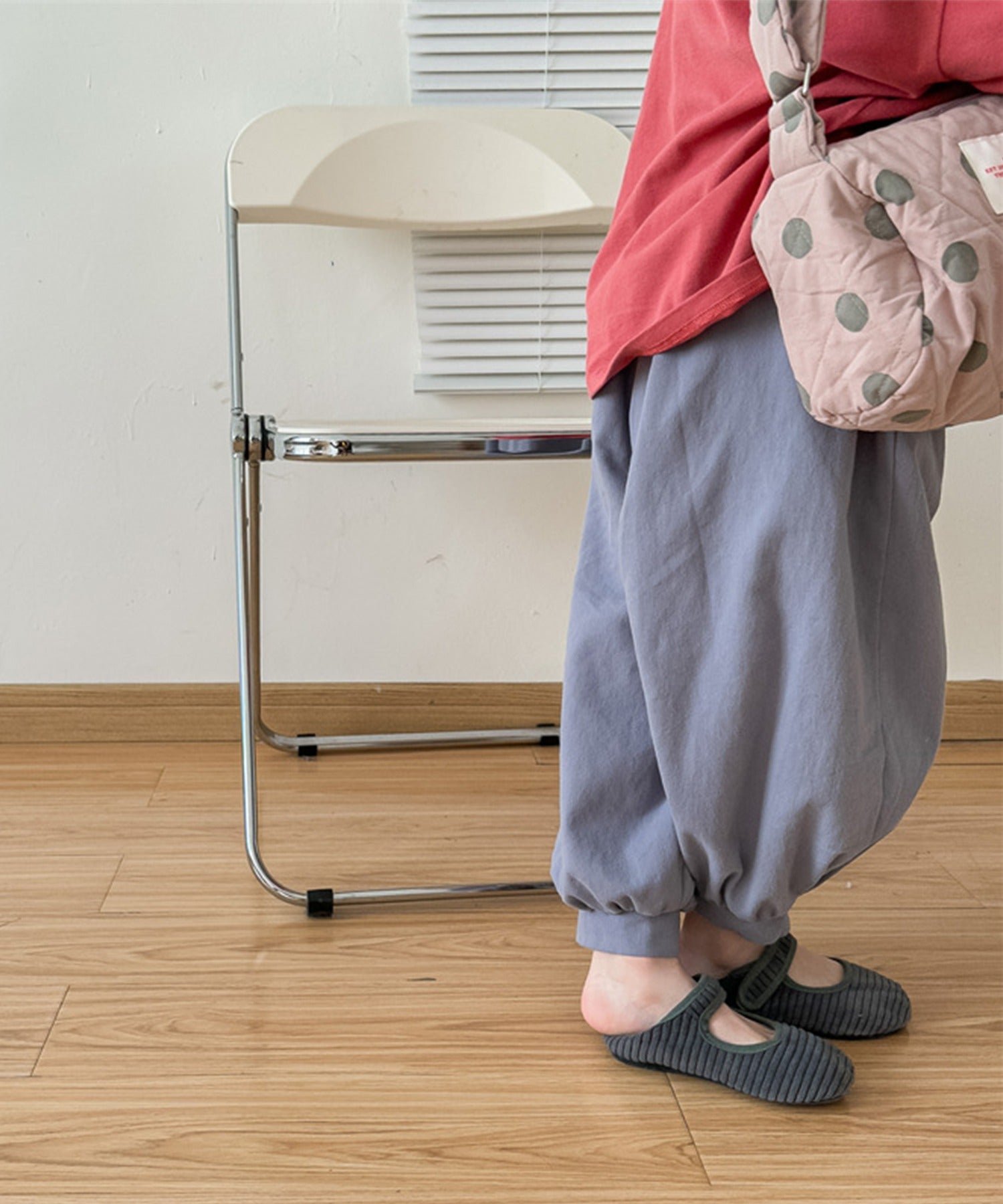 aimoha 【aimoha-KIDS】 Korean children's clothing balloon pants with one-point embroidery