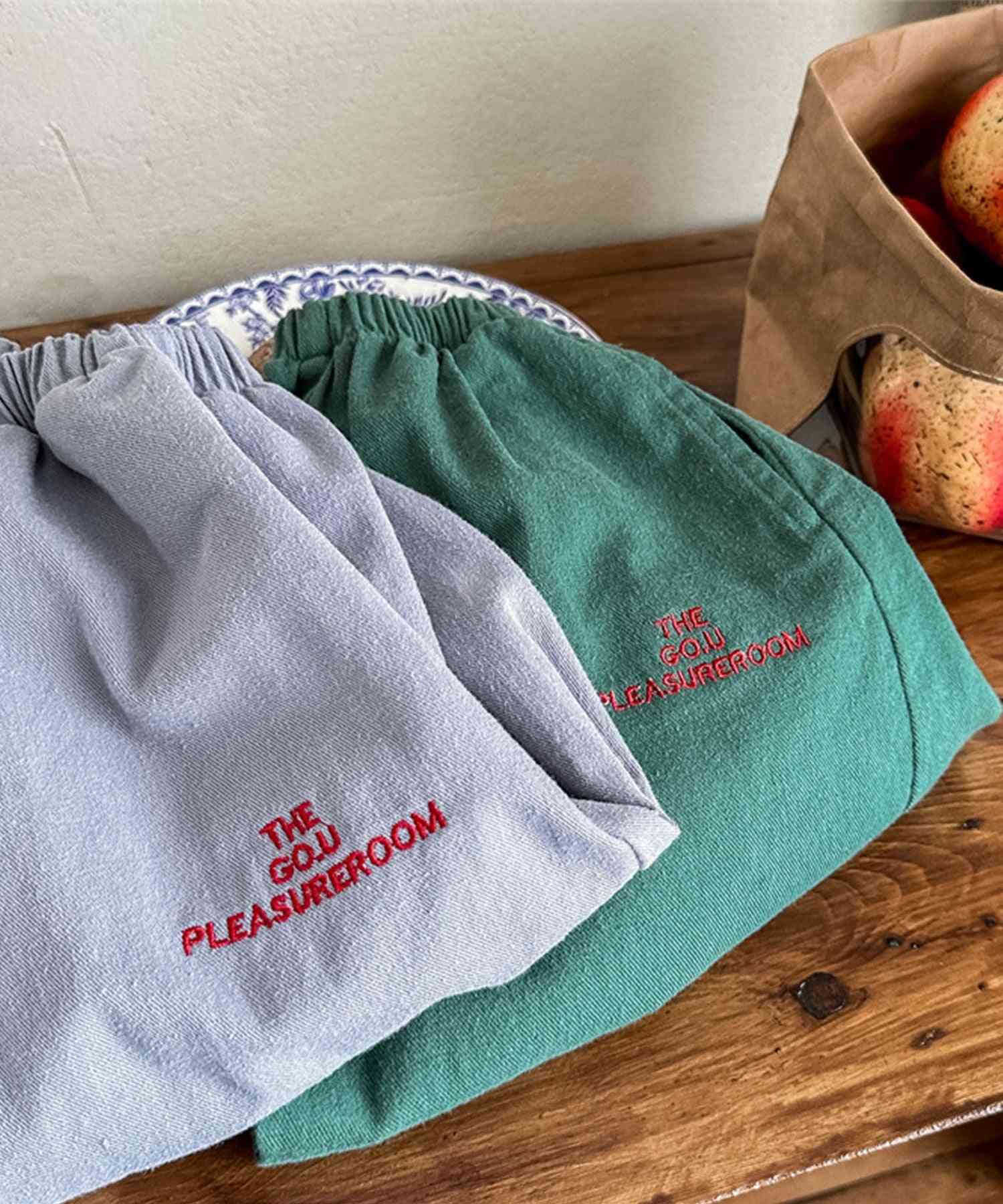 aimoha 【aimoha-KIDS】 Korean children's clothing balloon pants with one-point embroidery