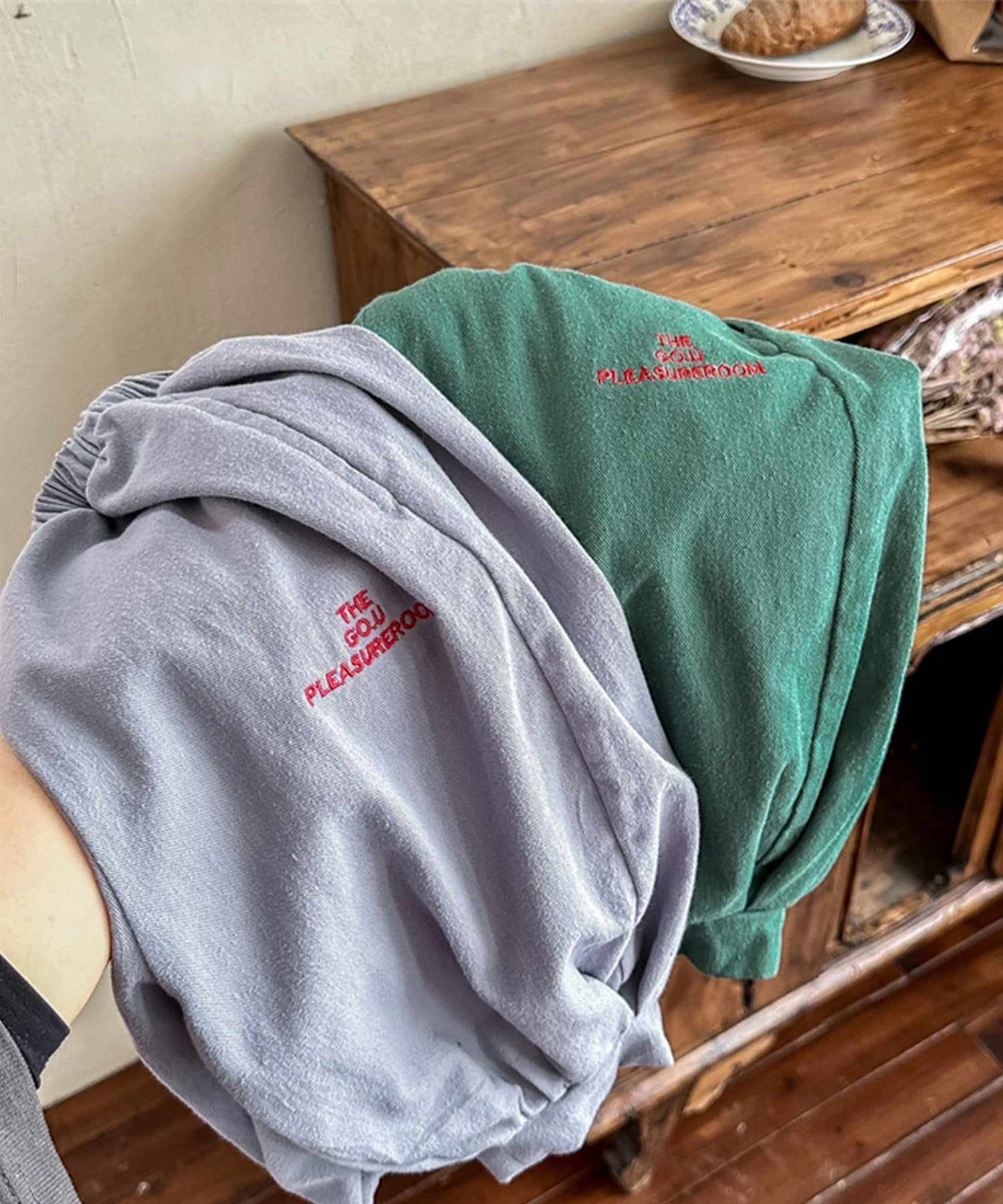 aimoha 【aimoha-KIDS】 Korean children's clothing balloon pants with one-point embroidery