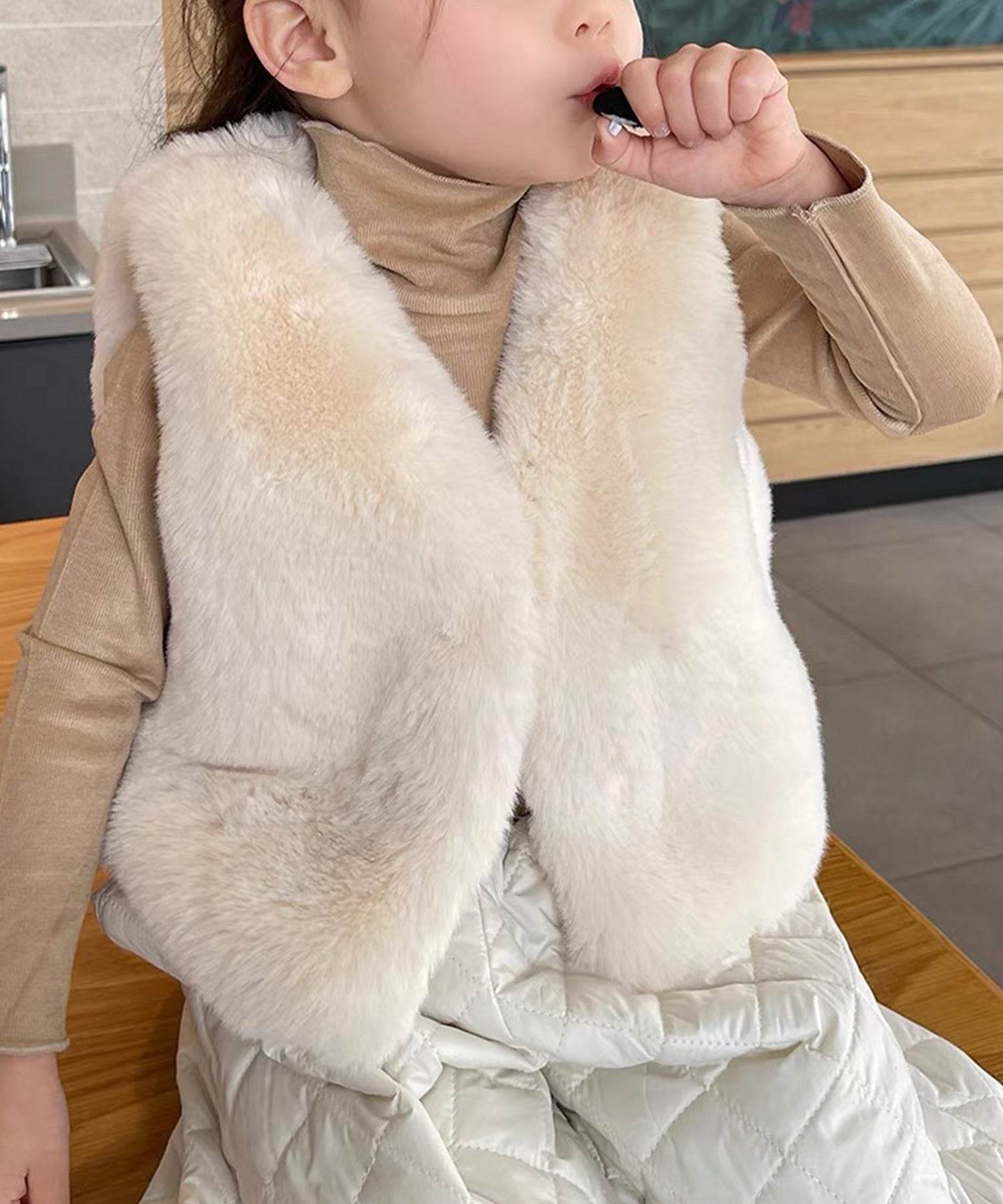 aimoha 【aimoha-KIDS】 Korean children's clothing cute fake fur vest