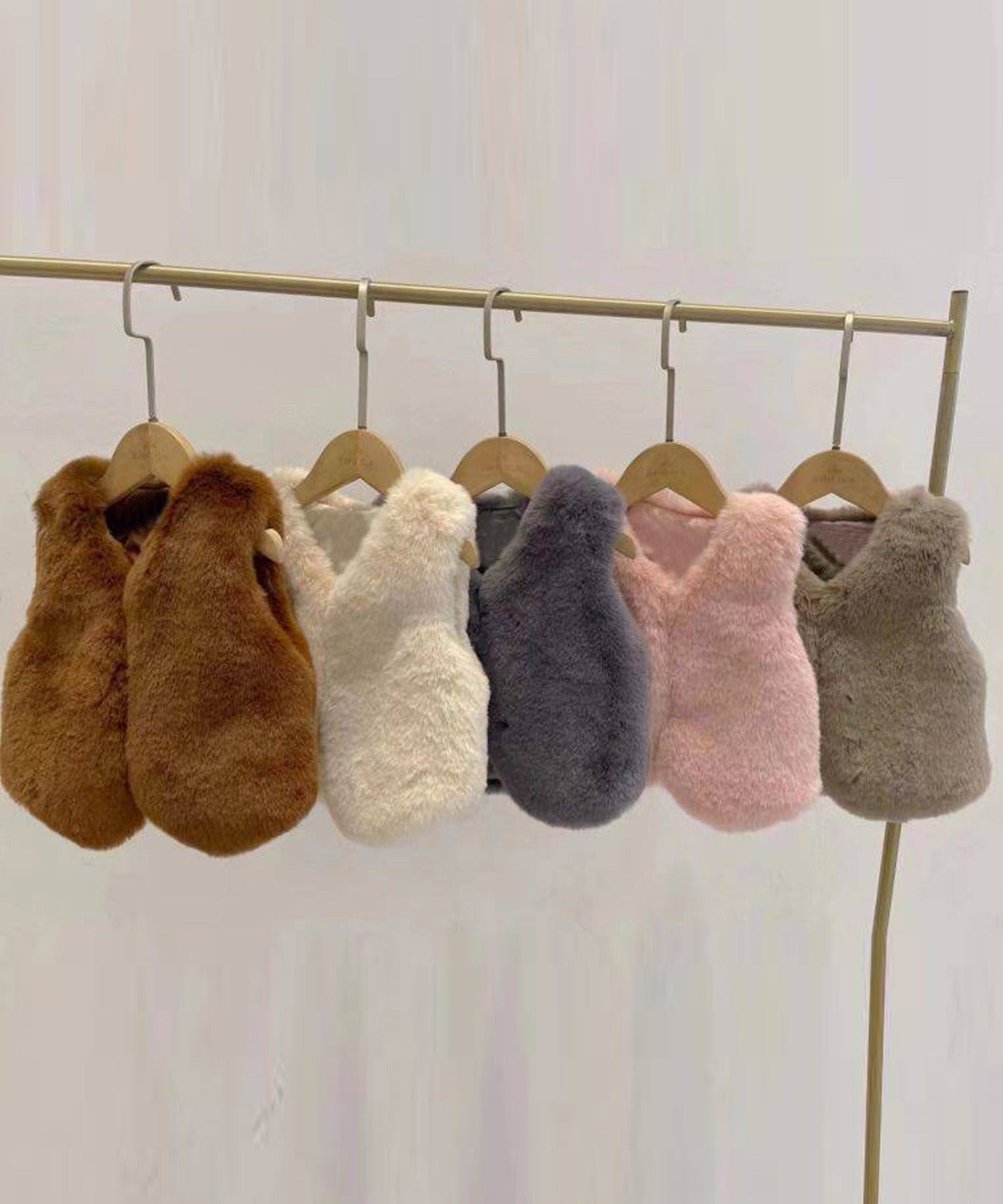 aimoha 【aimoha-KIDS】 Korean children's clothing cute fake fur vest