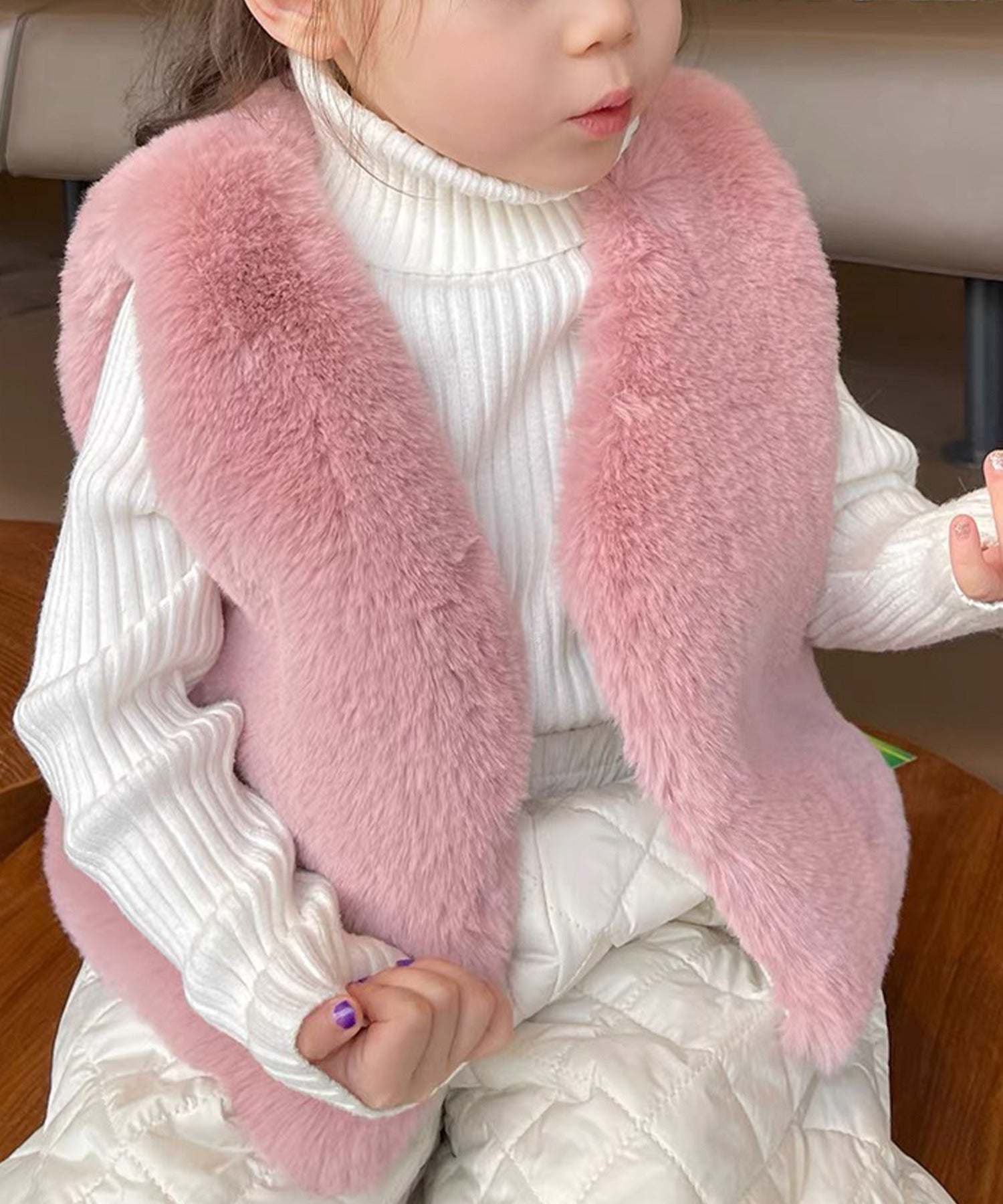 aimoha 【aimoha-KIDS】 Korean children's clothing cute fake fur vest