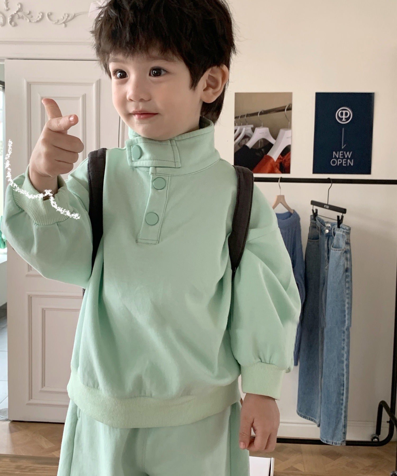 aimoha 【aimoha-KIDS-】Children's Clothing Sports Style Sweat Set