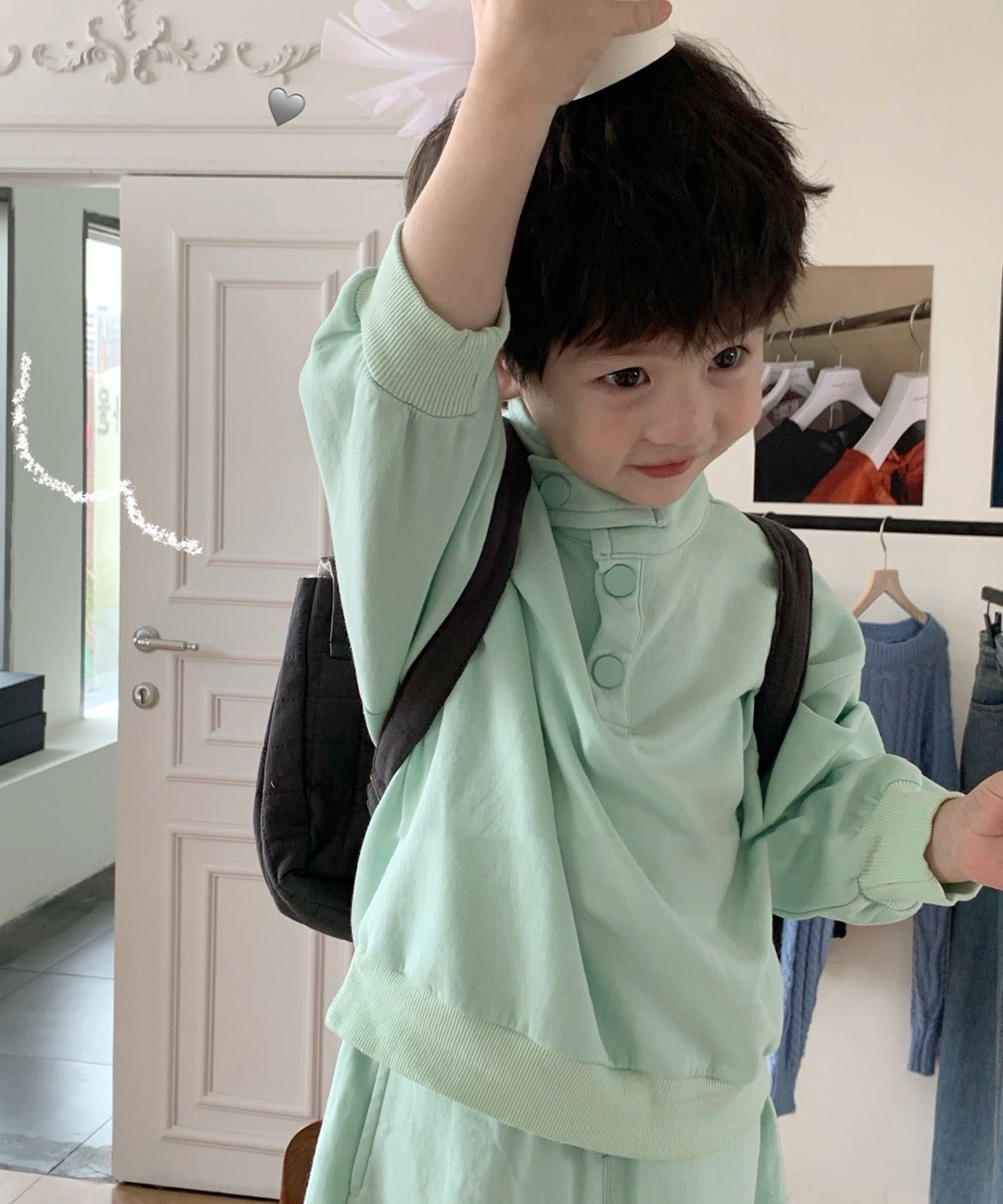 aimoha 【aimoha-KIDS-】Children's Clothing Sports Style Sweat Set