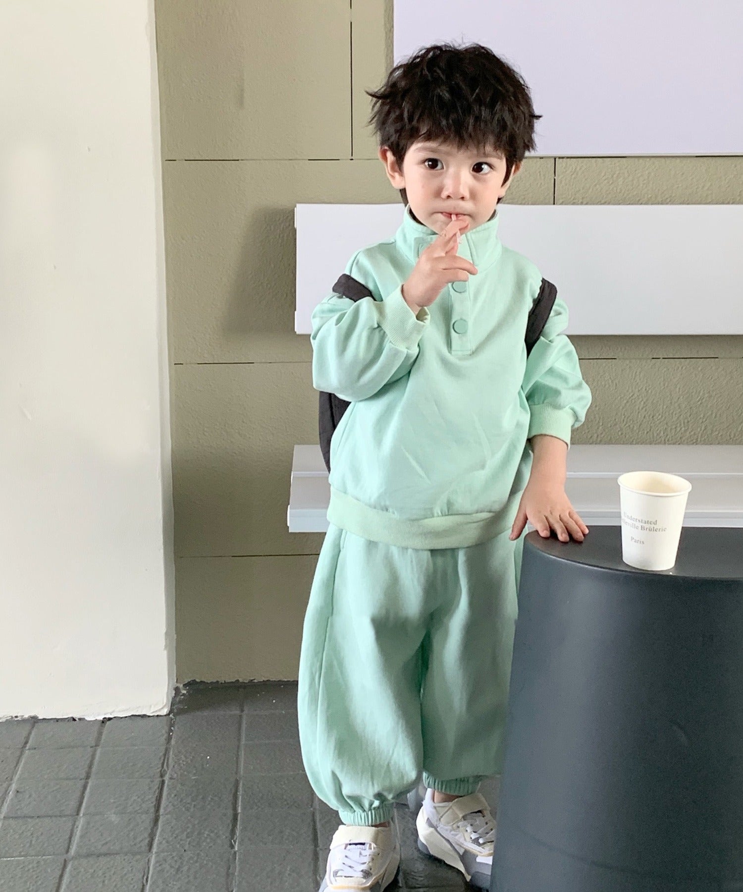 aimoha 【aimoha-KIDS-】Children's Clothing Sports Style Sweat Set