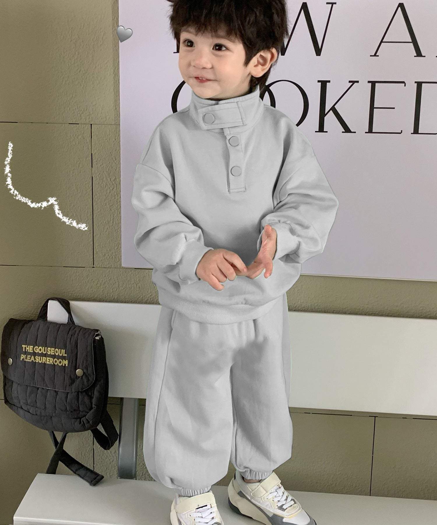 aimoha 【aimoha-KIDS-】Children's Clothing Sports Style Sweat Set