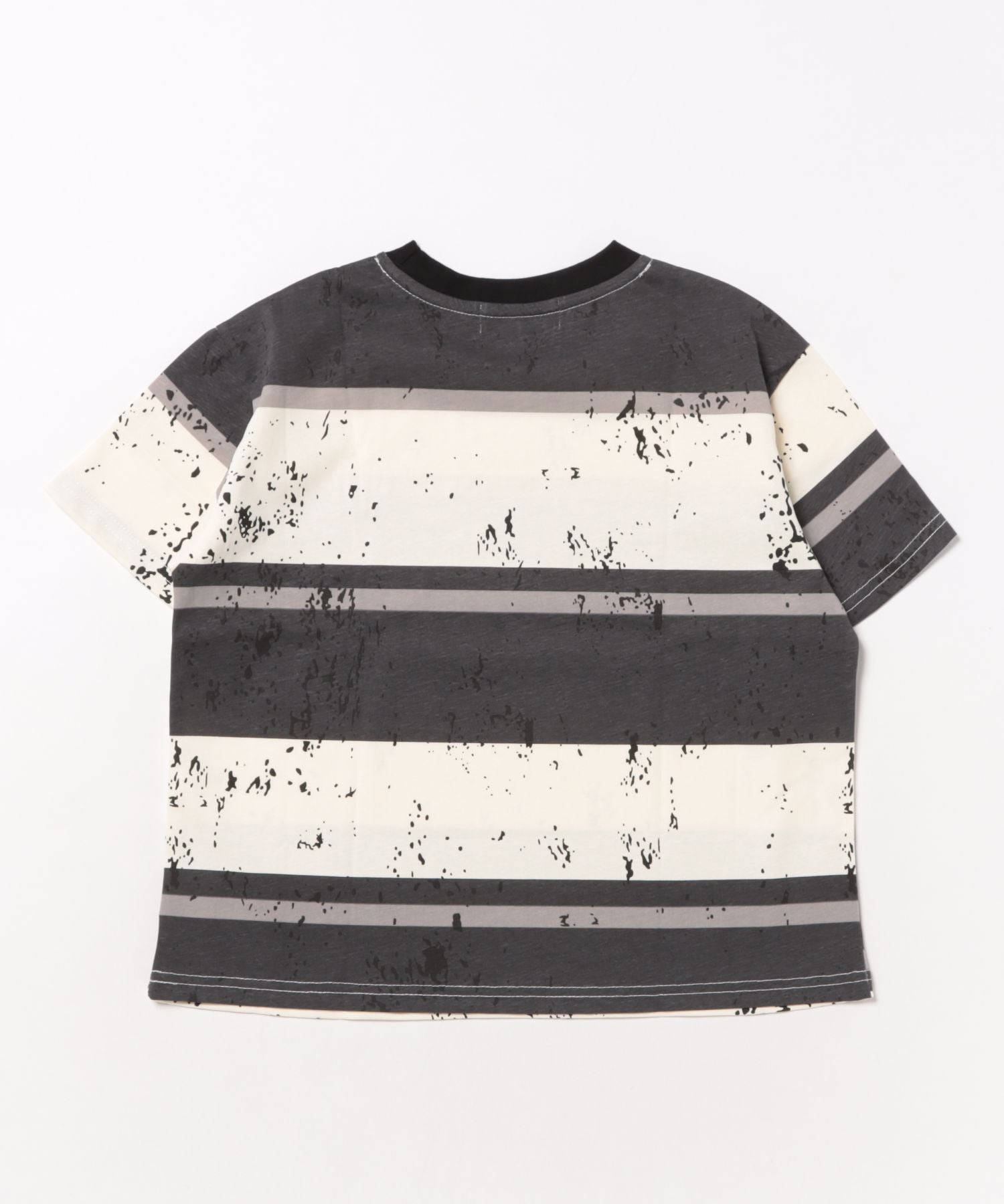 アイモハ aimoha 【aimoha-KIDS-】モダンボーダーTシャツ (ダークグレー) ダークグレー
