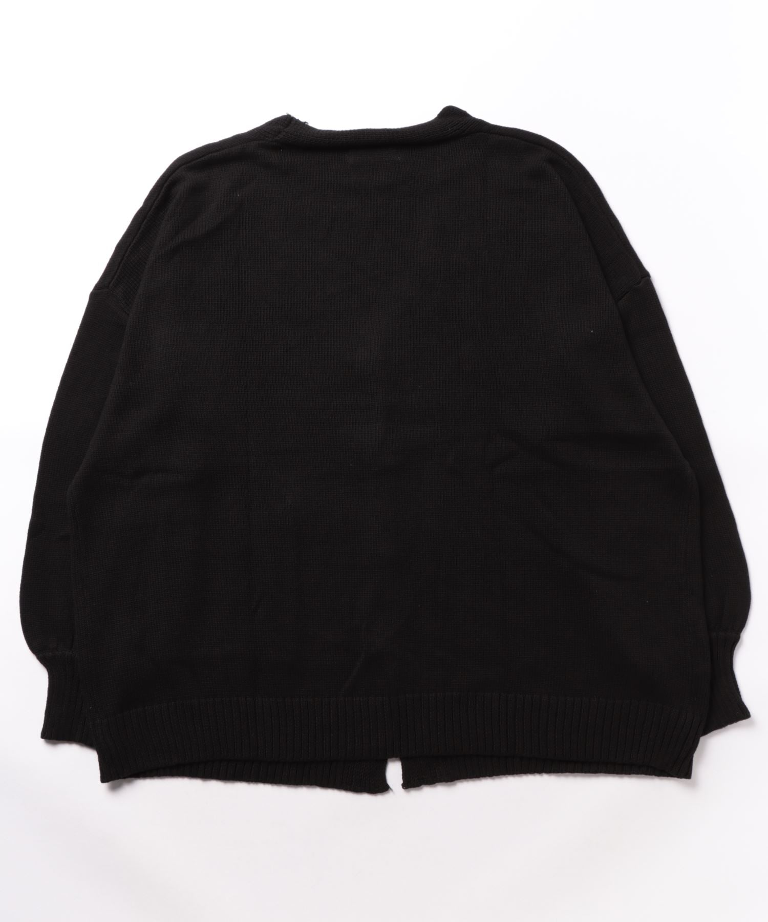 アイモハ aimoha aimoha men氣球袖開襟毛衣