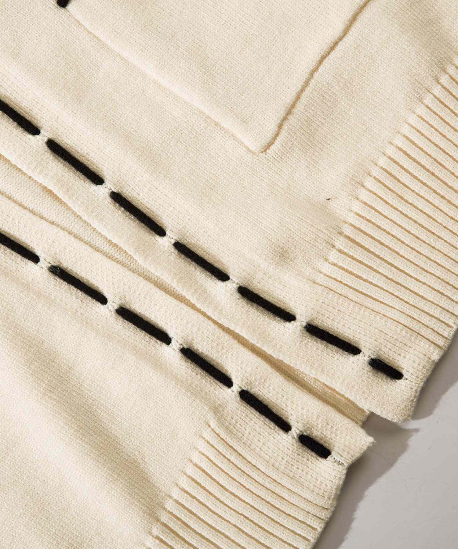 アイモハ aimoha aimoha men 紐縫線超大碼開襟毛衣