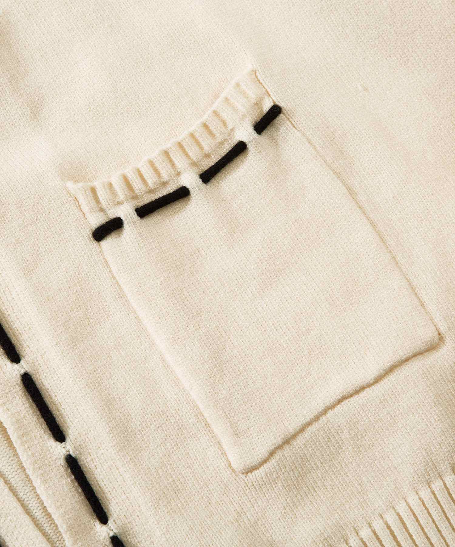 アイモハ aimoha aimoha men 紐縫線超大碼開襟毛衣