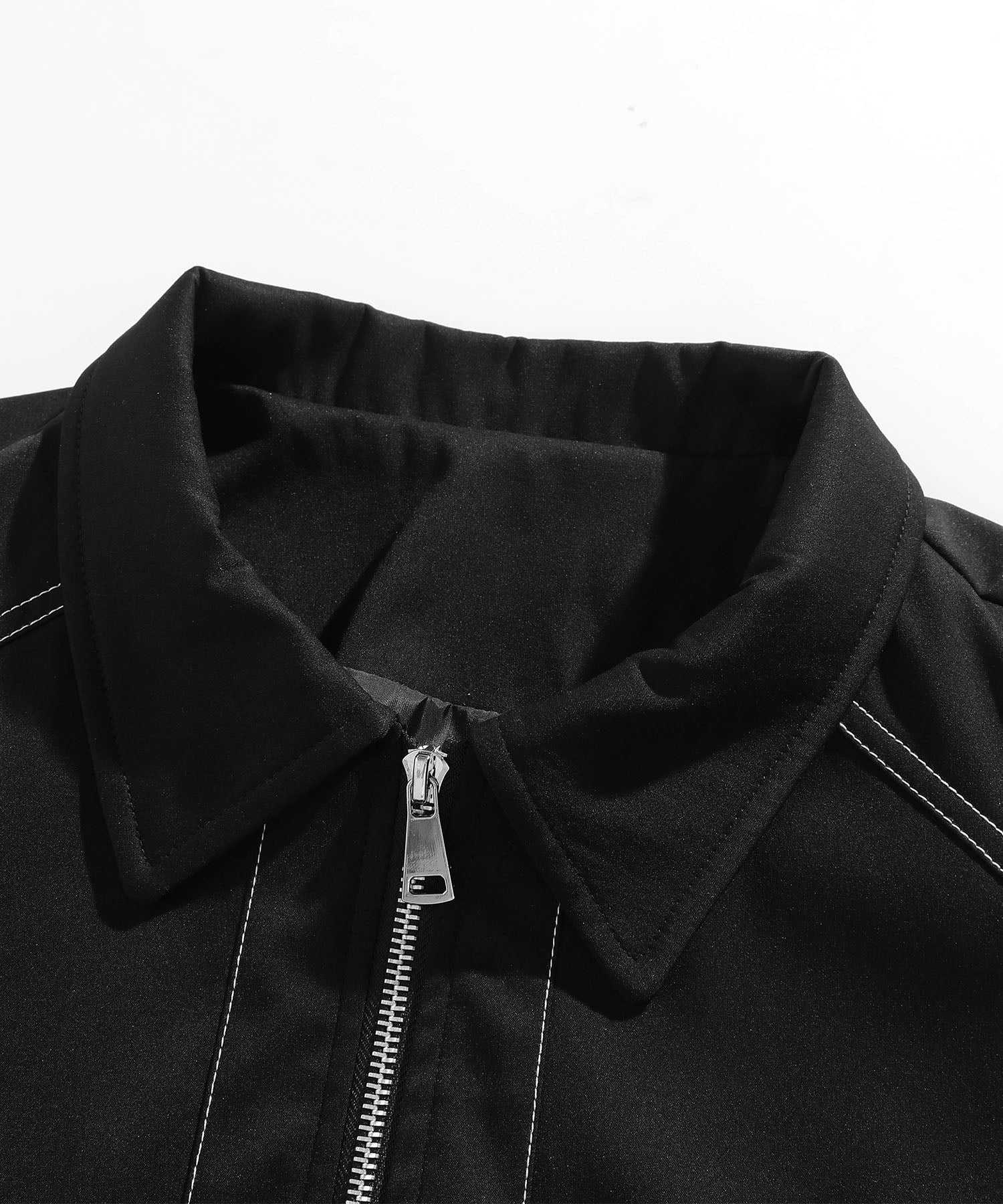 アイモハ aimoha aimoha MEN/シンプルジップアップジャケット/Simple zip-up jacket (ブラック) ブラック