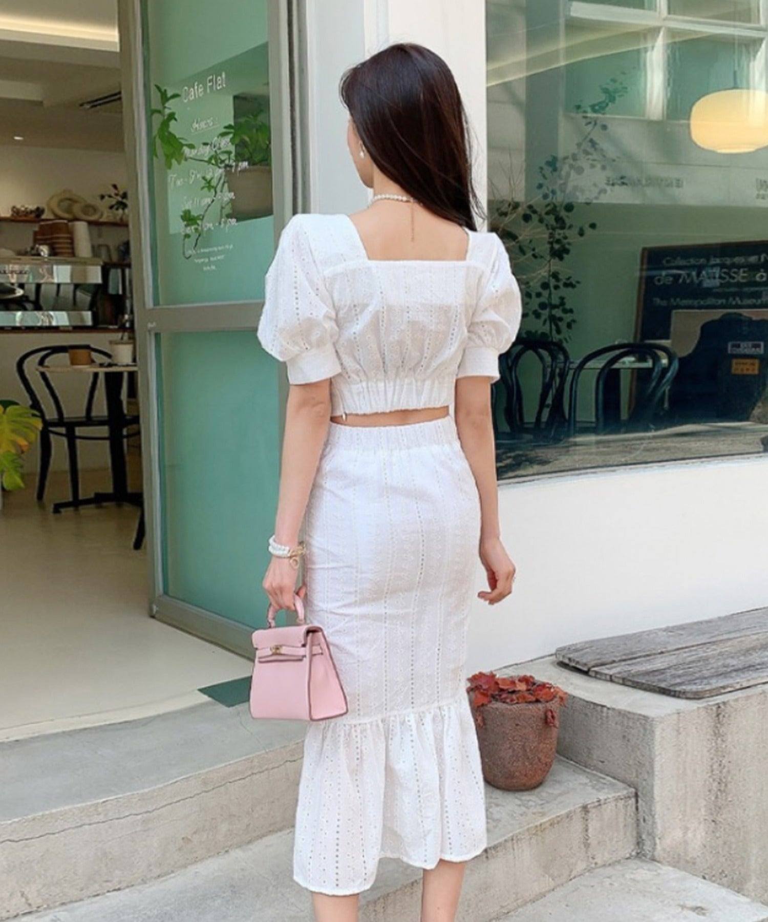 アイモハ aimoha Jasmine Grandiflorum【Jasmine】コットンマーメイドスカートセットアップ