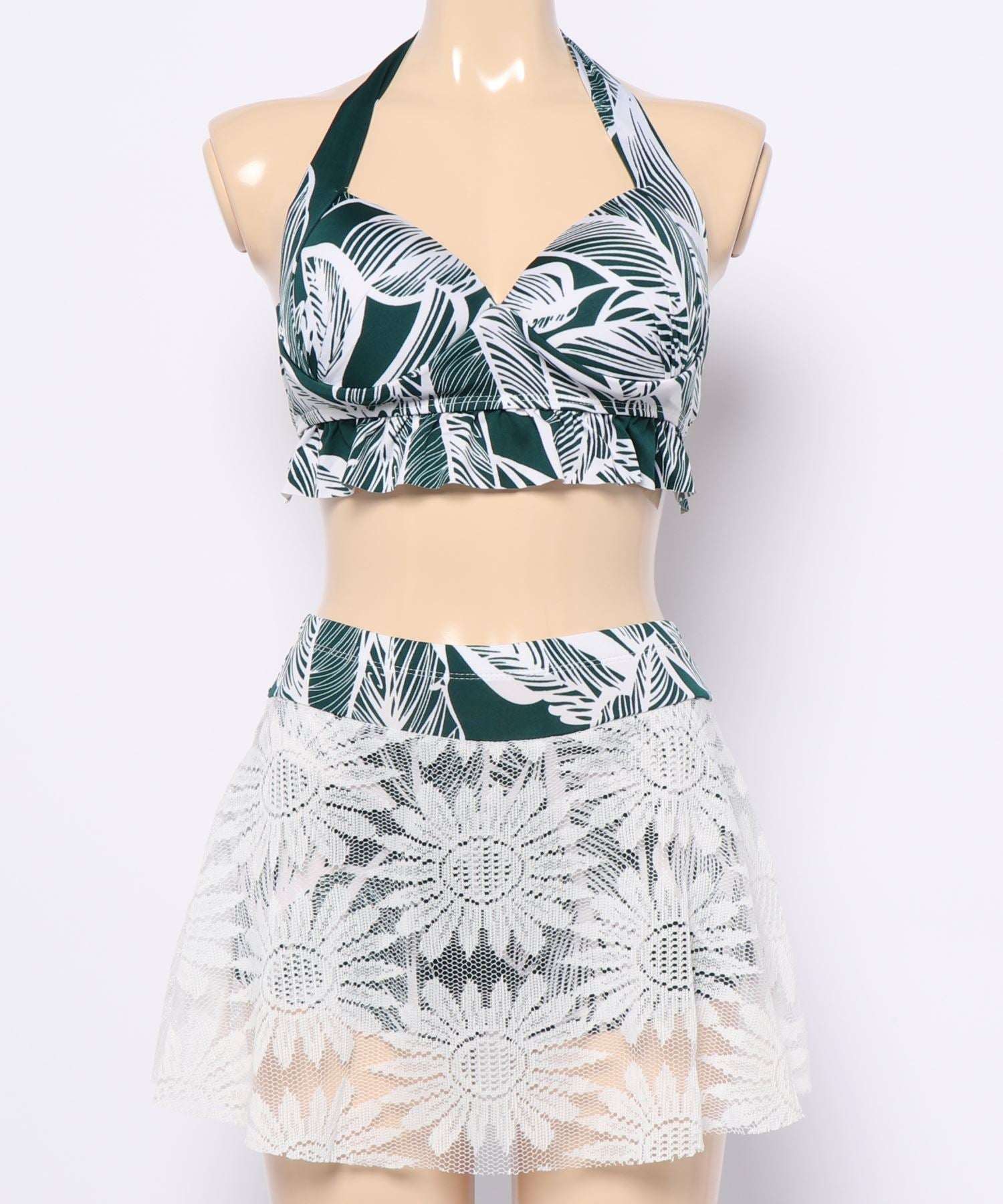 aimoha Cute 3-Piece Swimsuit Set Korean Fashion Swimwear Summer Clothes Autumn Clothes 【Non-Returnable Item】