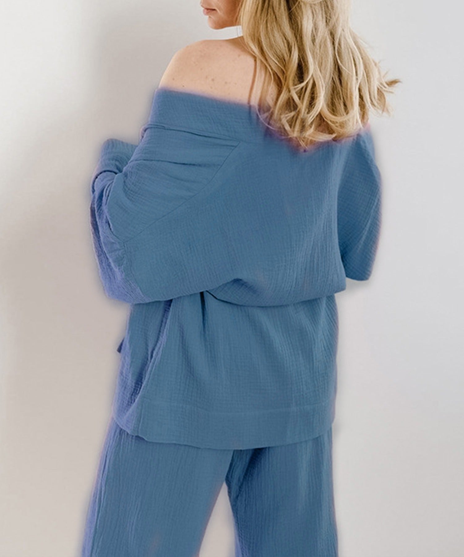 アイモハ aimoha 雙層紗布浴袍2件套