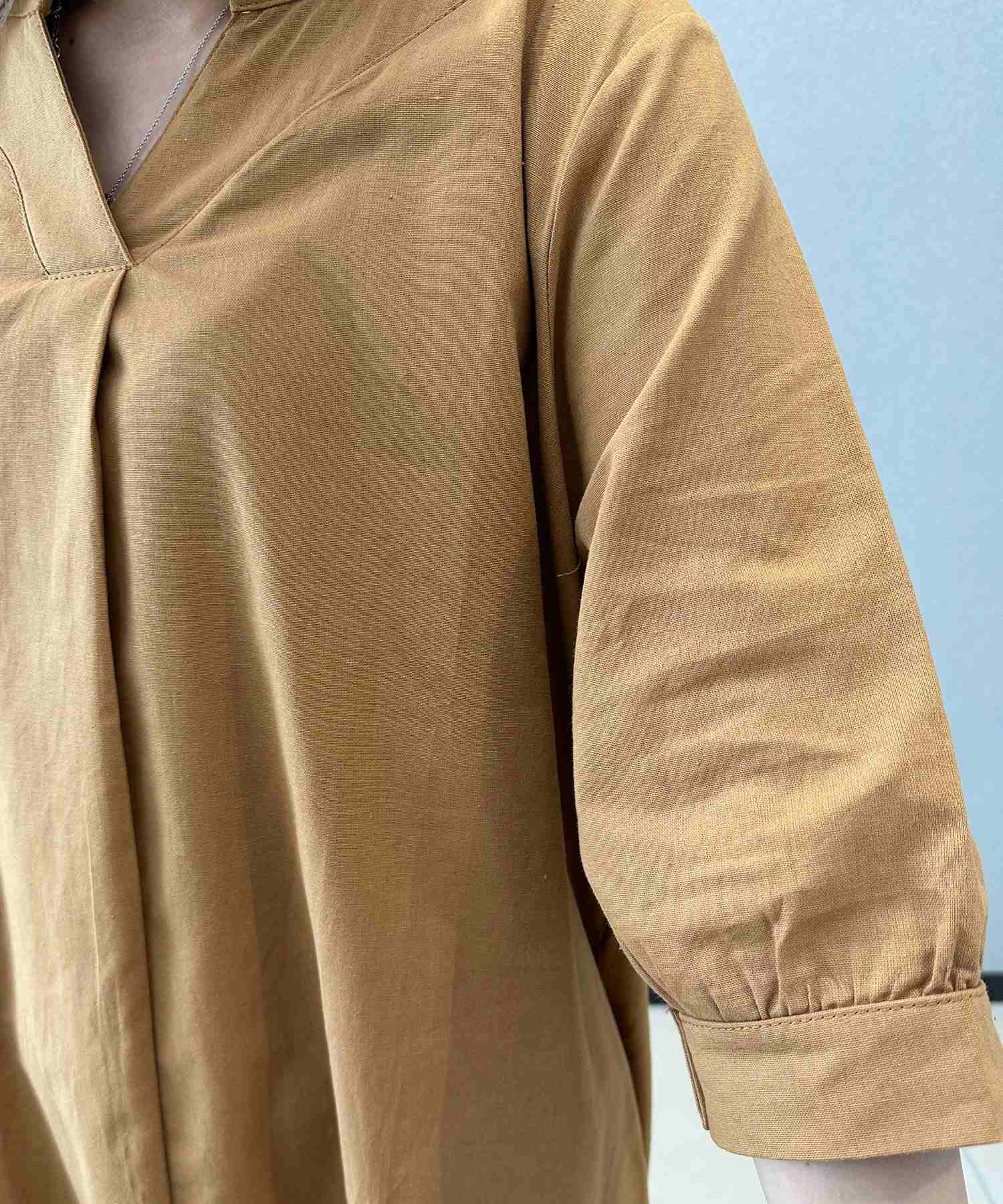 アイモハ aimoha 寬鬆亞麻風連衣裙