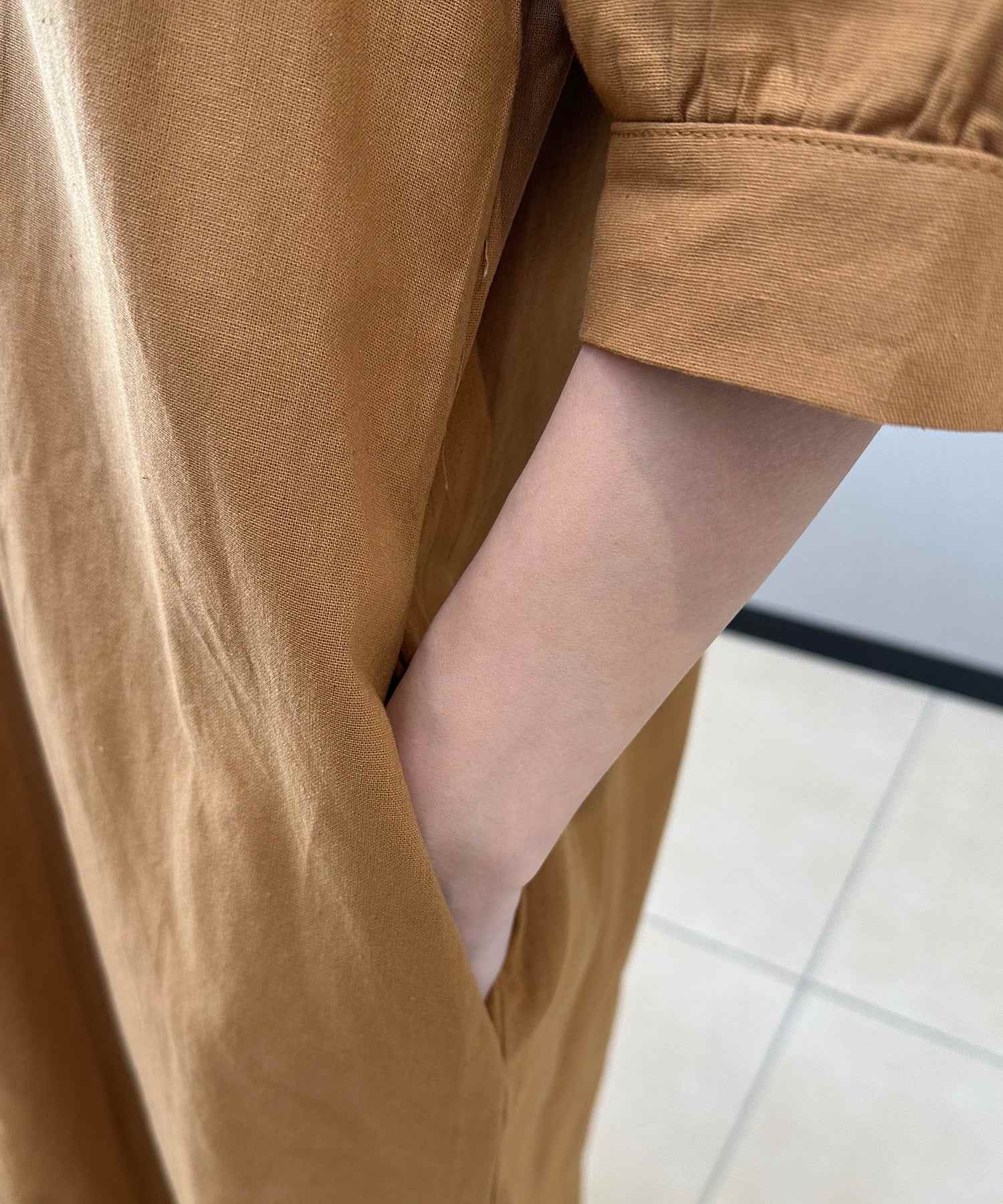 アイモハ aimoha 寬鬆亞麻風連衣裙