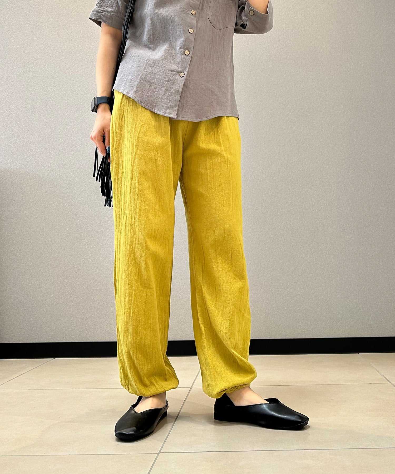 アイモハ aimoha リネン風エーゴパンツ