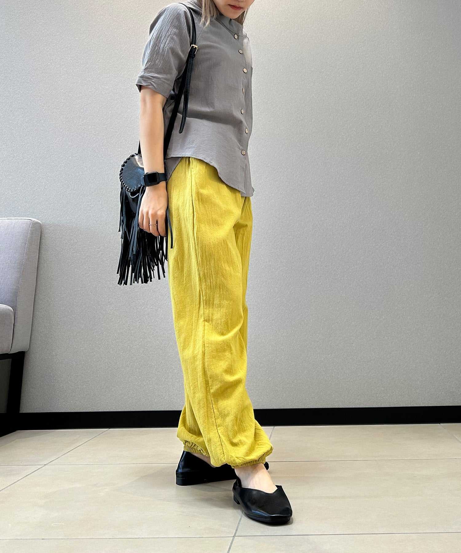 アイモハ aimoha リネン風エーゴパンツ