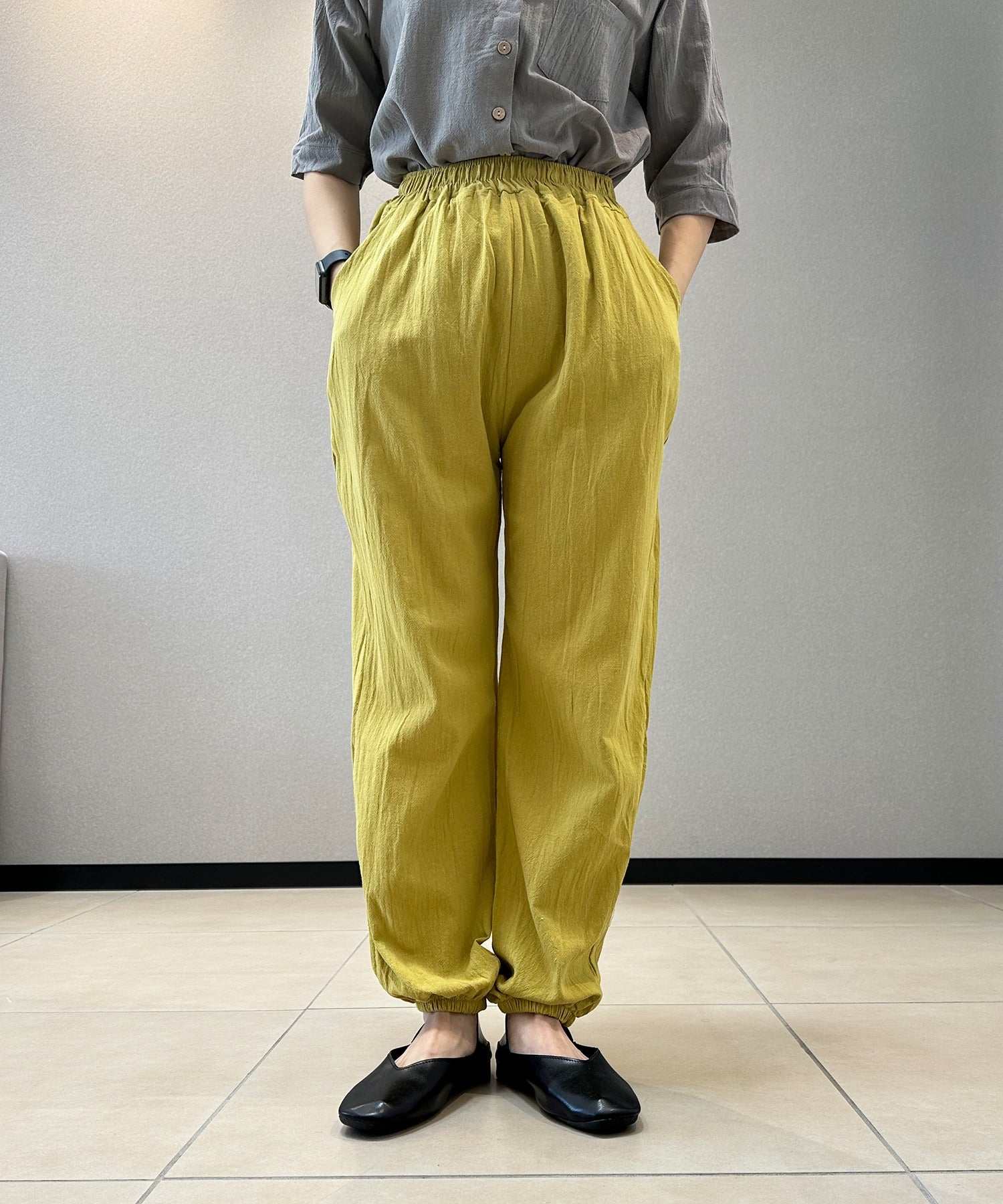 アイモハ aimoha リネン風エーゴパンツ