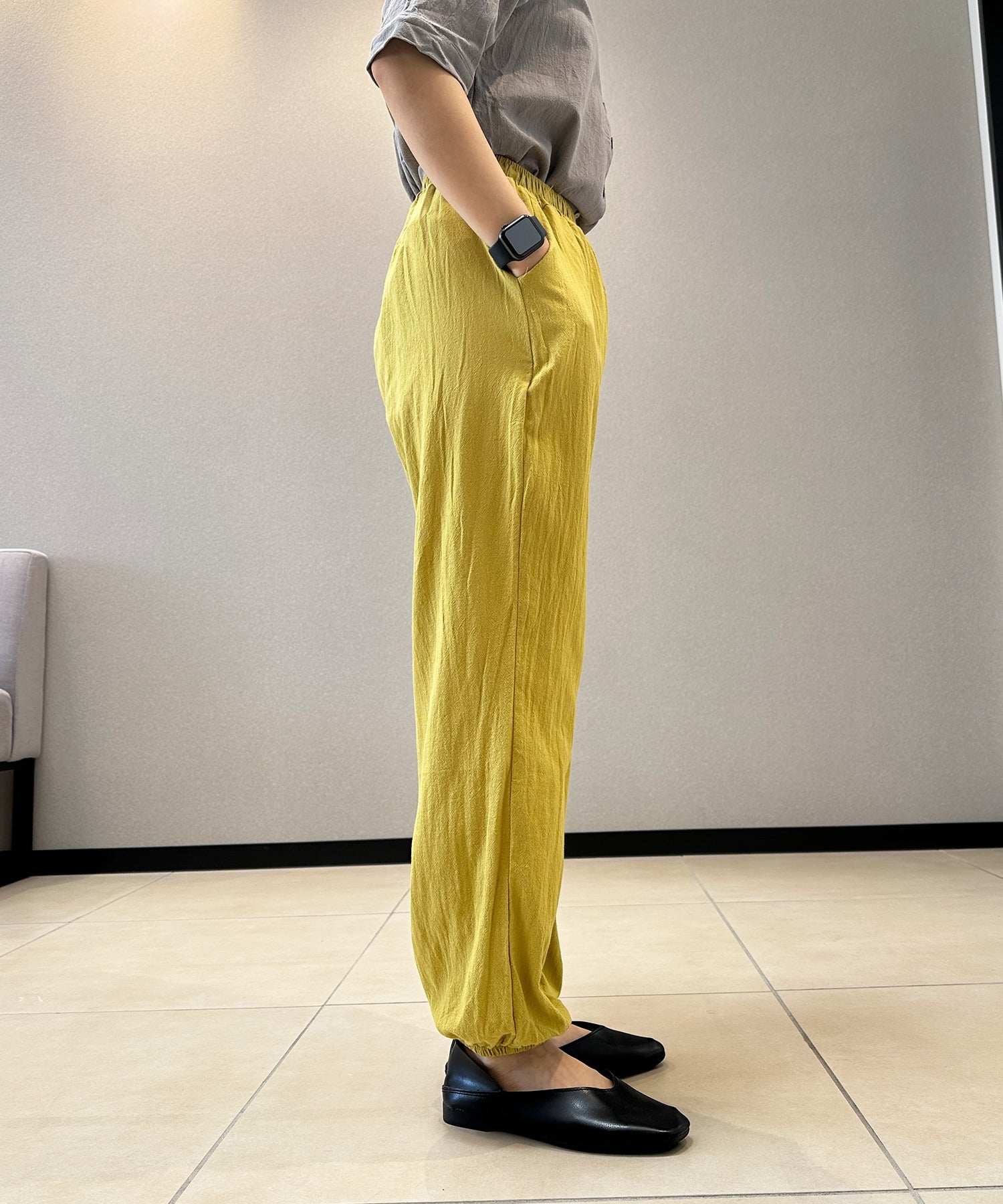 アイモハ aimoha リネン風エーゴパンツ