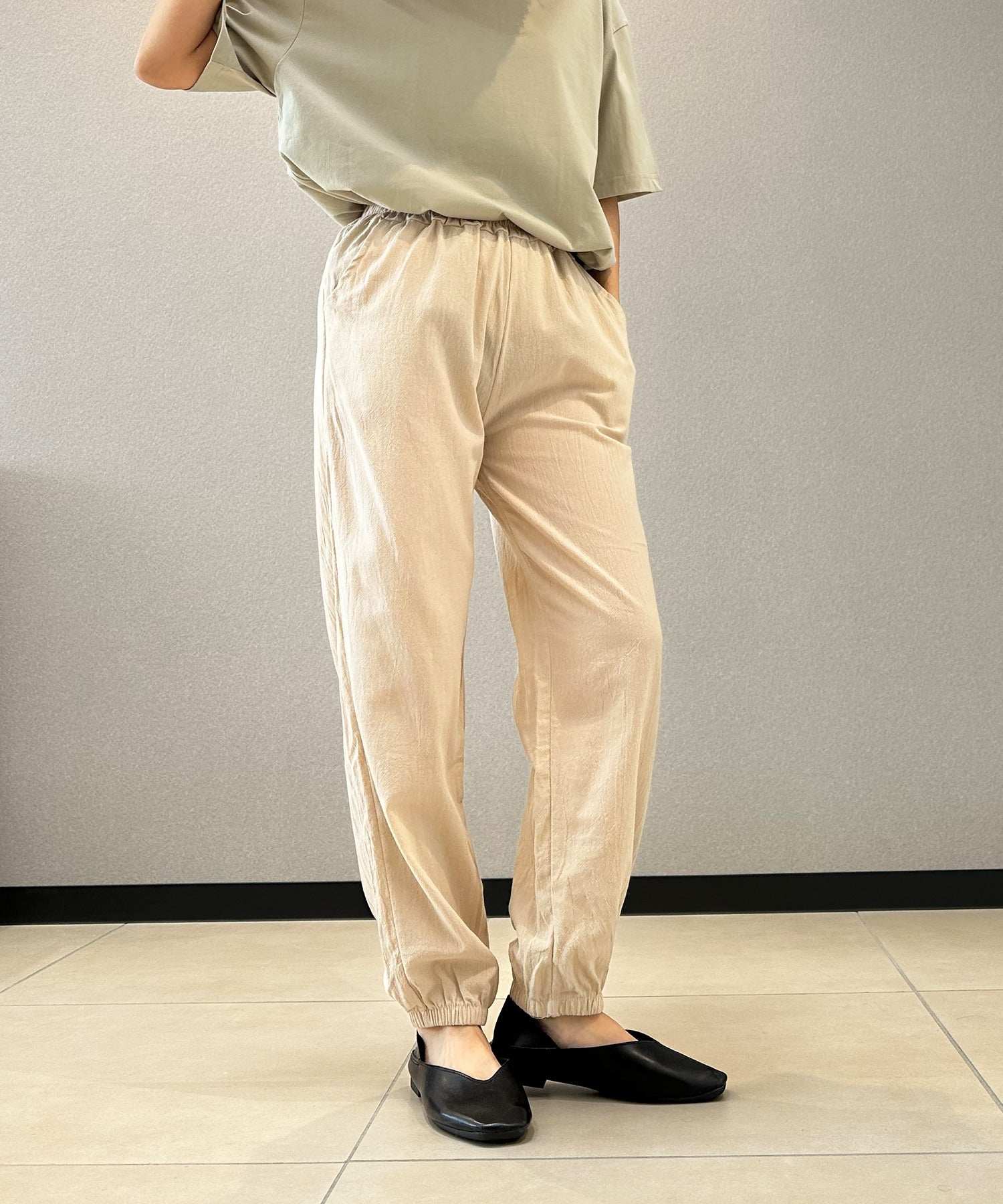 アイモハ aimoha リネン風エーゴパンツ