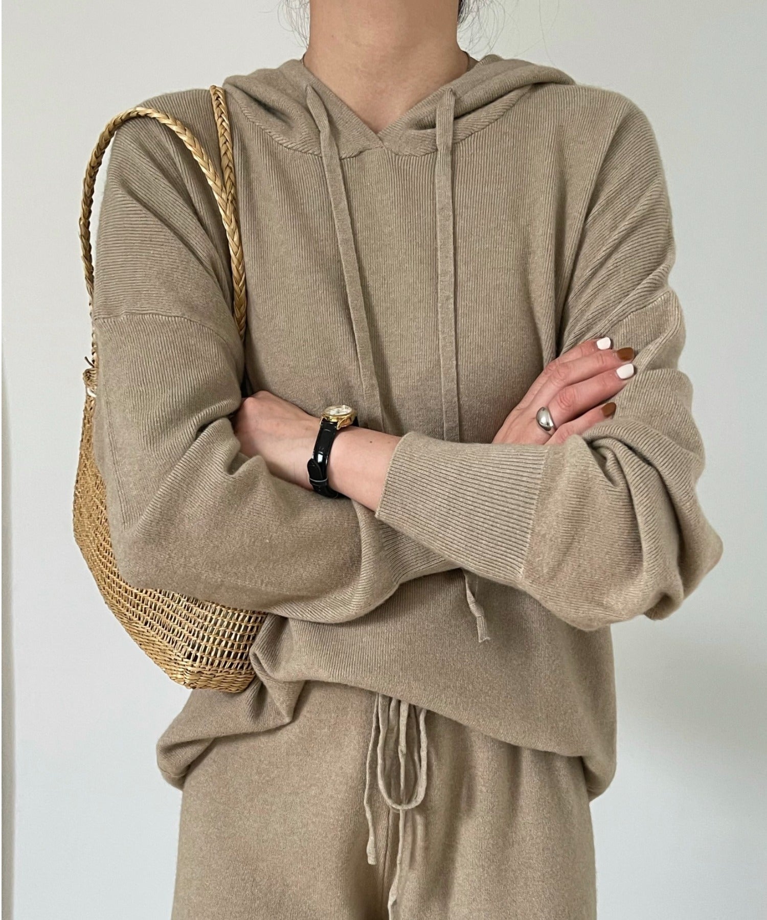 アイモハ aimoha フーディーセットアップ (ブラウン) ブラウン