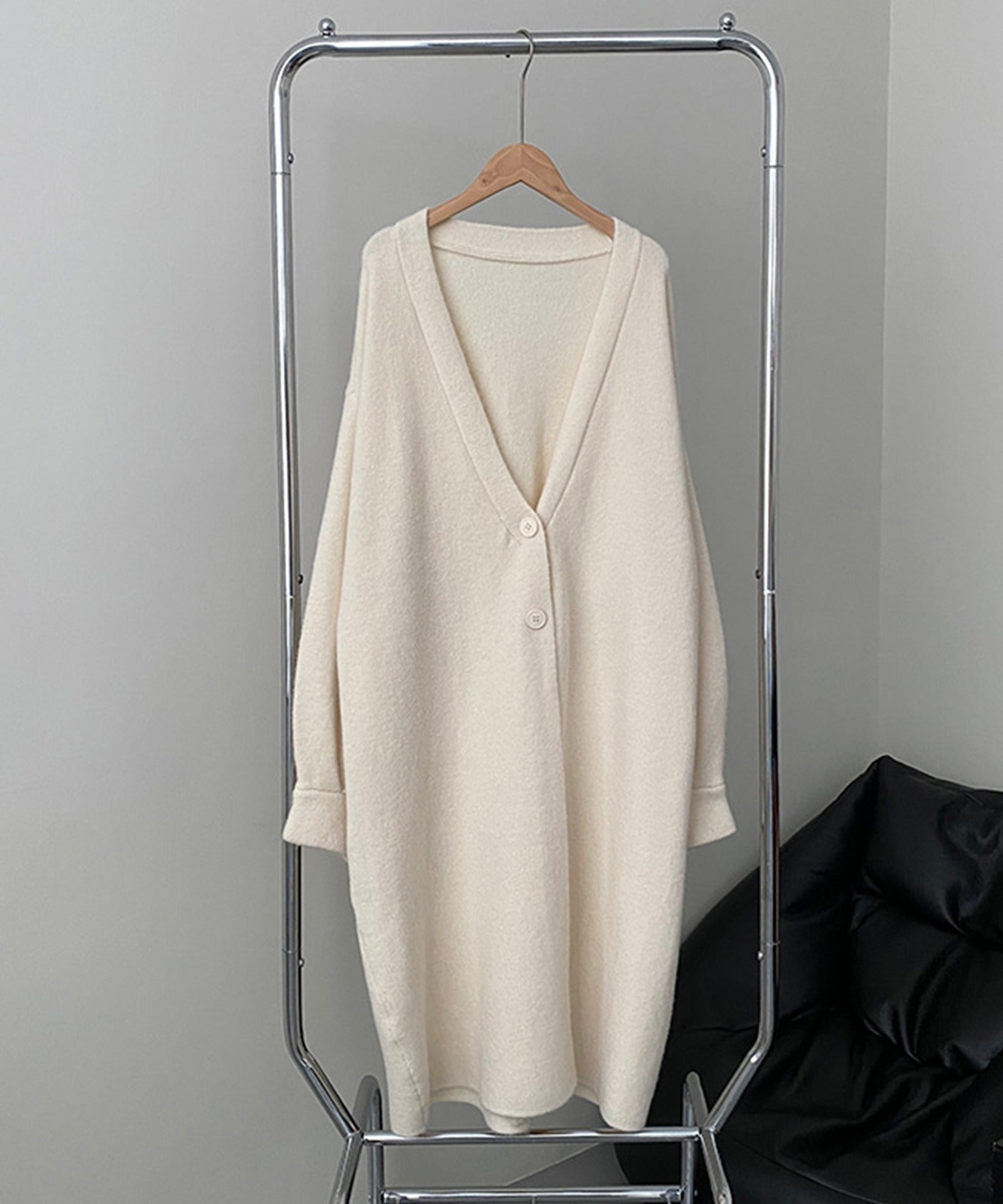 Aimoha 【BANICO】 Autumn/Winter Fleece Long Knit Cardigan