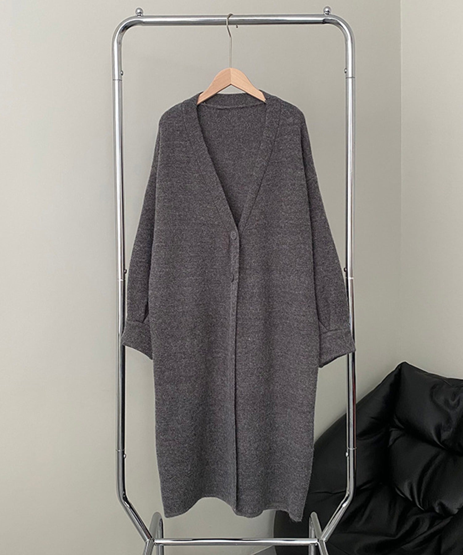 Aimoha 【BANICO】 Autumn/Winter Fleece Long Knit Cardigan