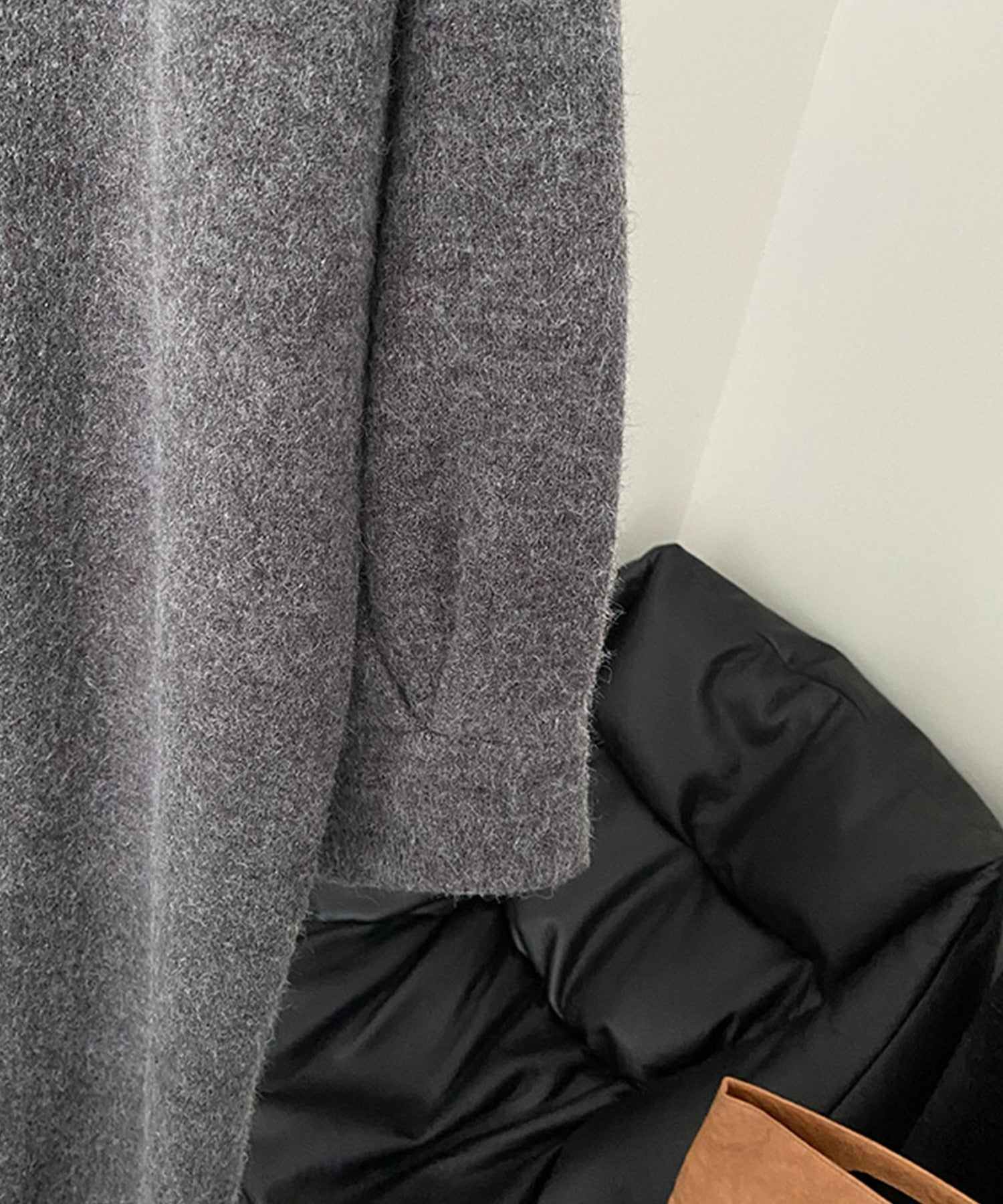 Aimoha 【BANICO】 Autumn/Winter Fleece Long Knit Cardigan