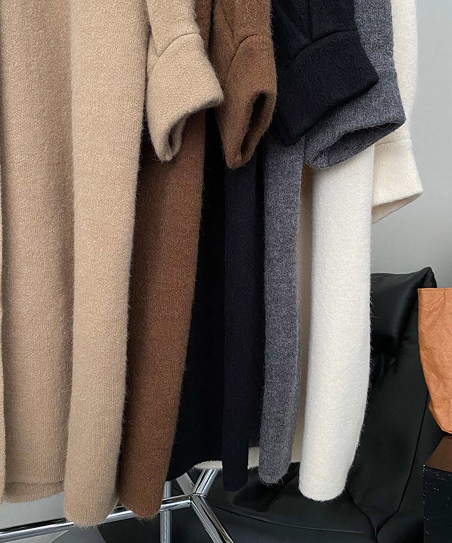 Aimoha 【BANICO】 Autumn/Winter Fleece Long Knit Cardigan