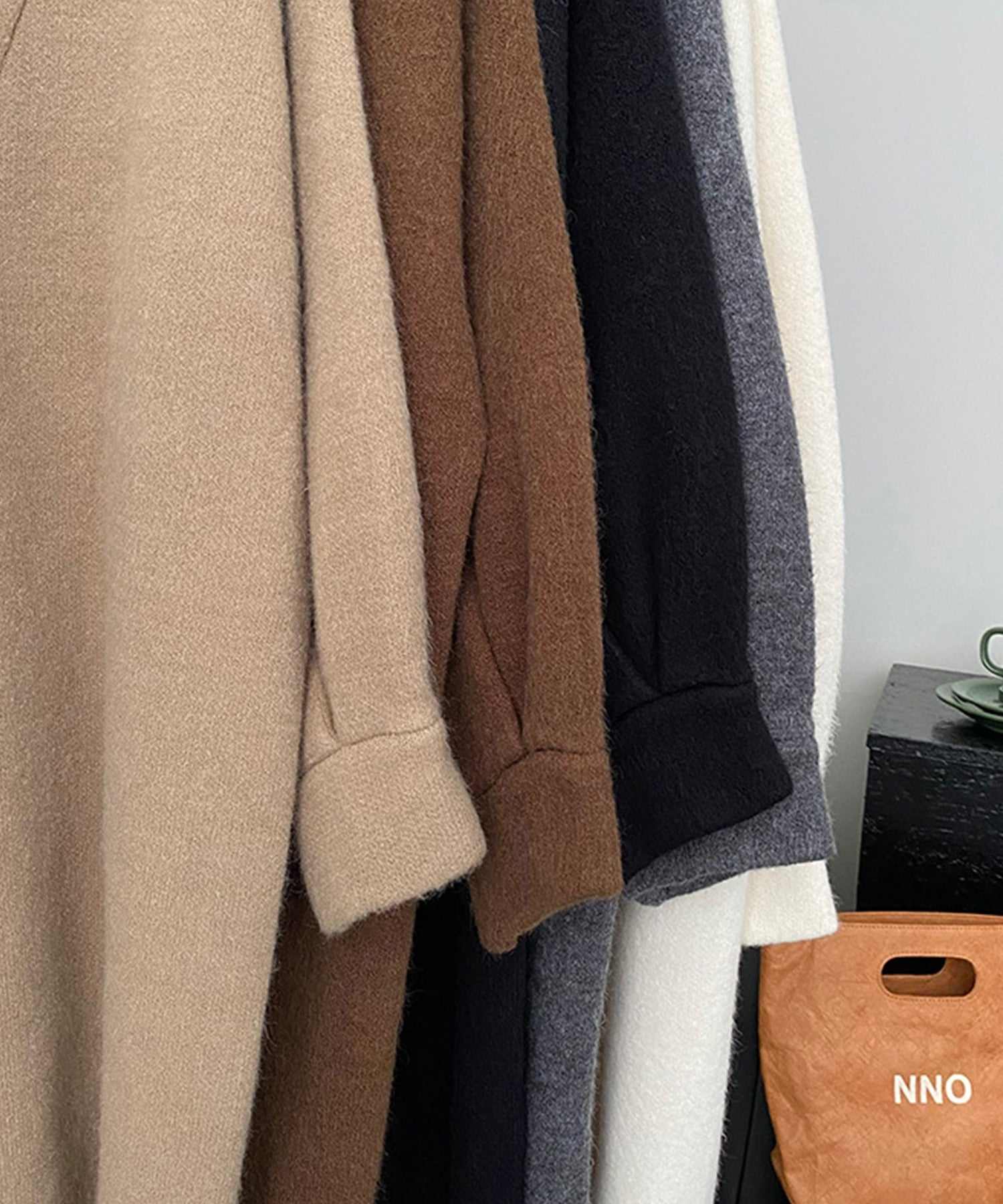 Aimoha 【BANICO】 Autumn/Winter Fleece Long Knit Cardigan