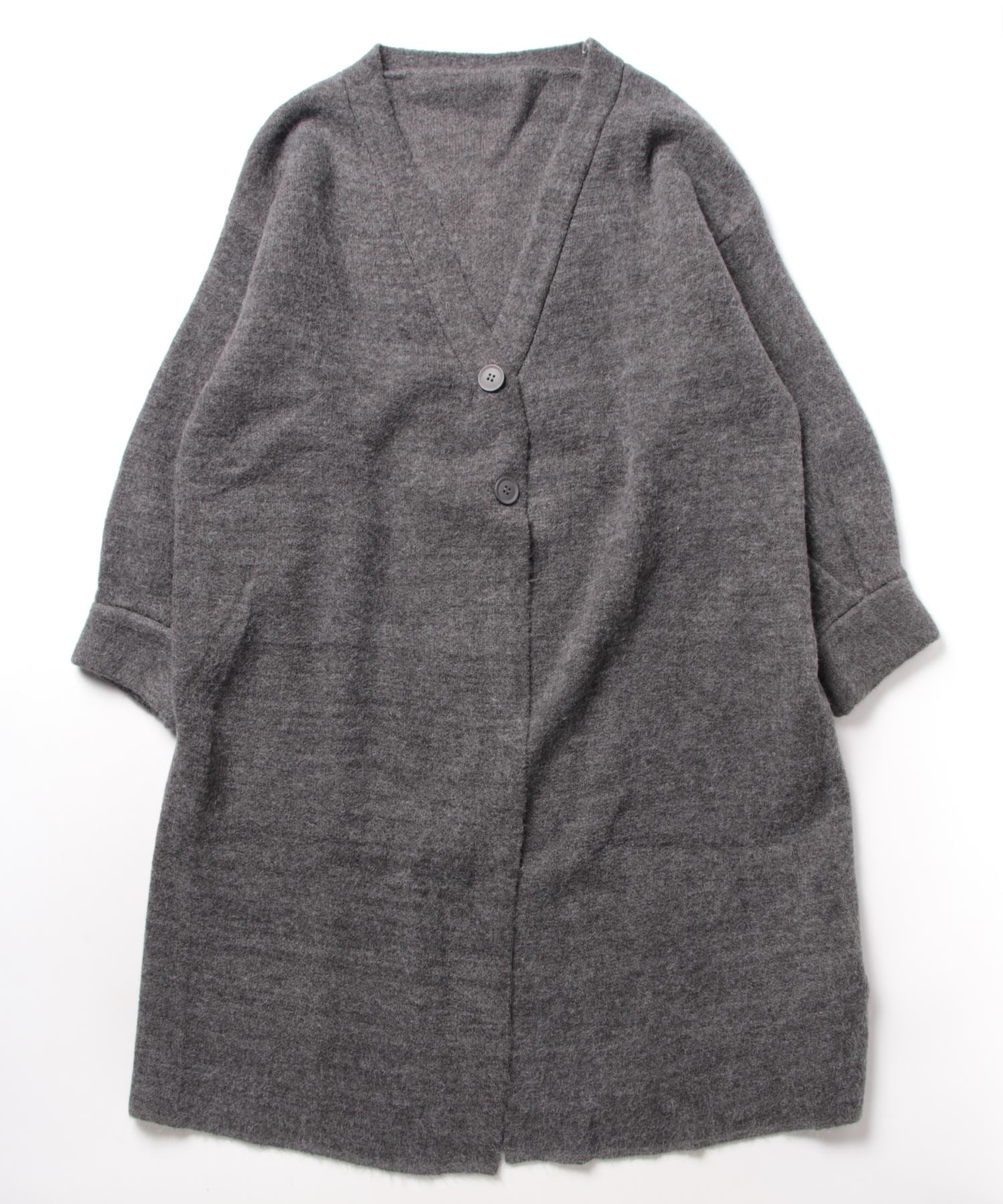 Aimoha 【BANICO】 Autumn/Winter Fleece Long Knit Cardigan