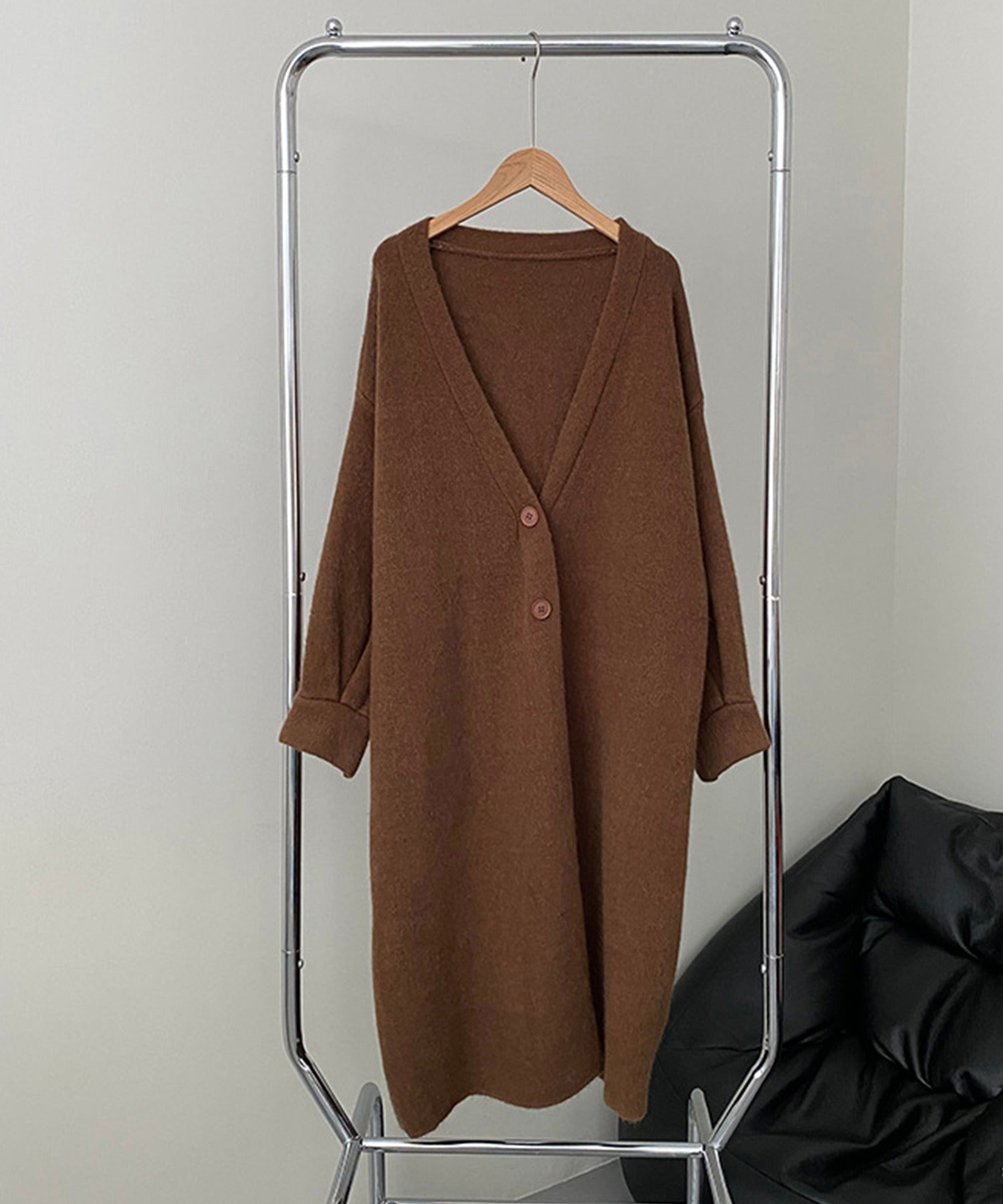Aimoha 【BANICO】 Autumn/Winter Fleece Long Knit Cardigan