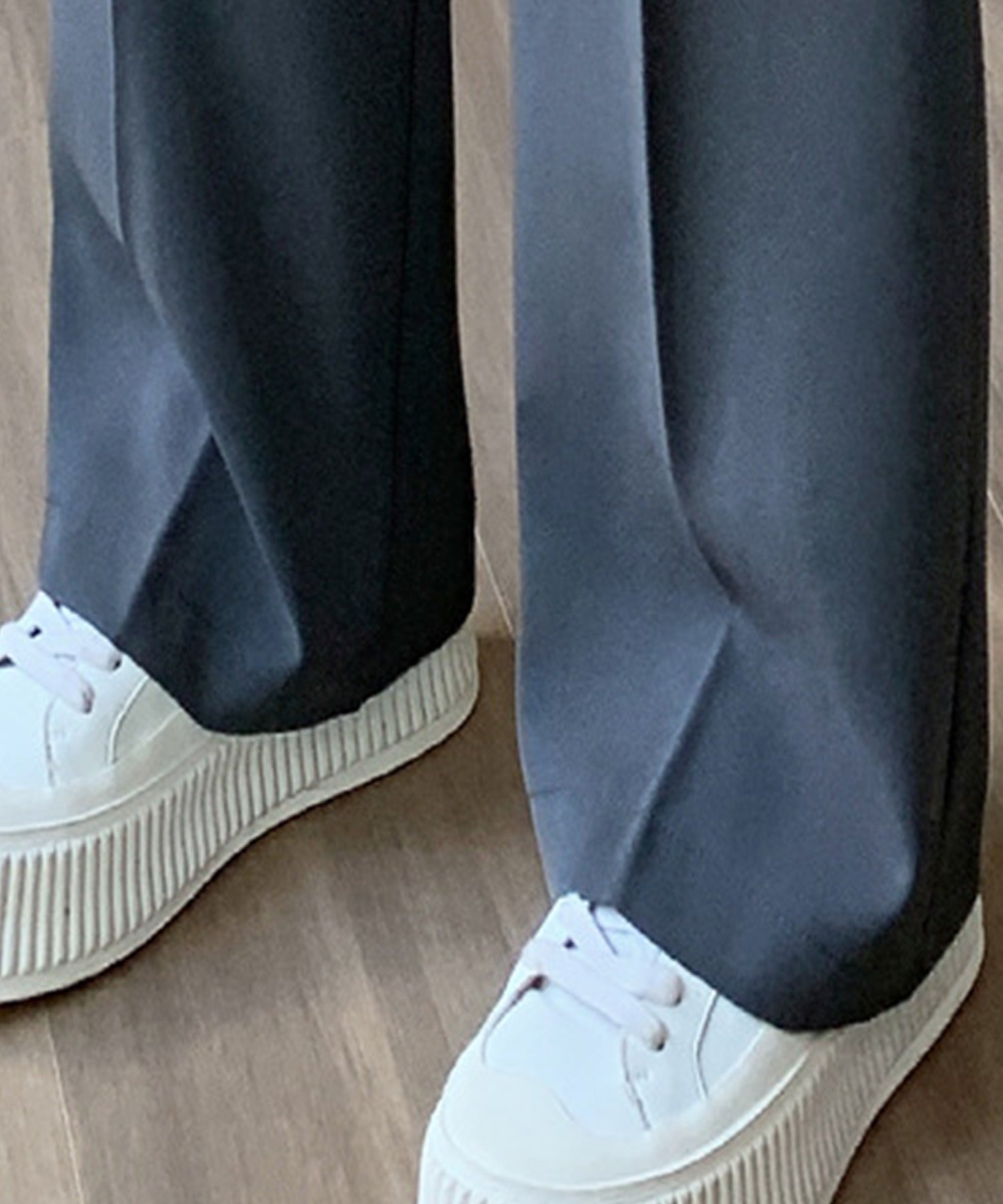 アイモハ aimoha ハイウエストタックワイドパンツ