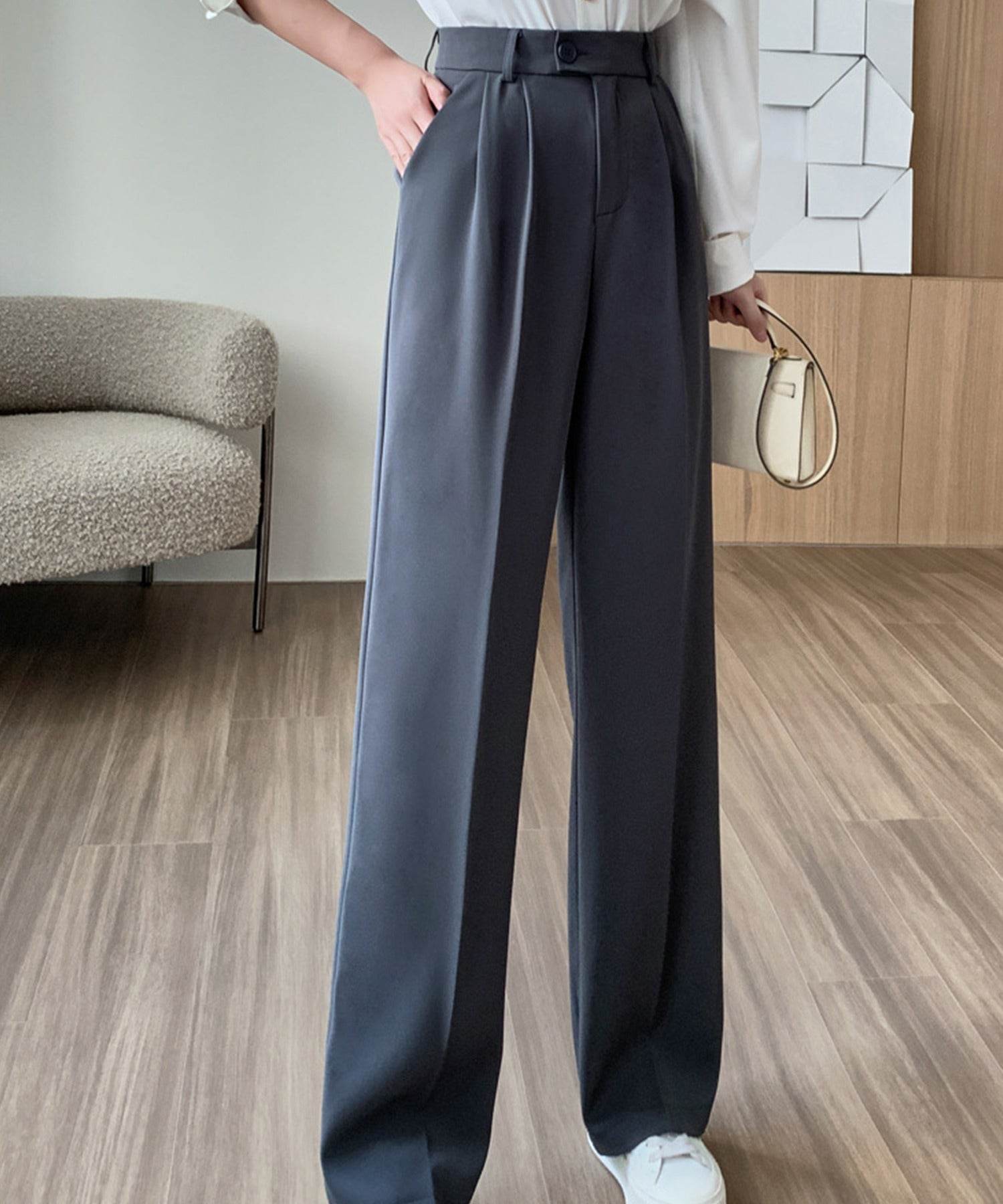 アイモハ aimoha ハイウエストタックワイドパンツ