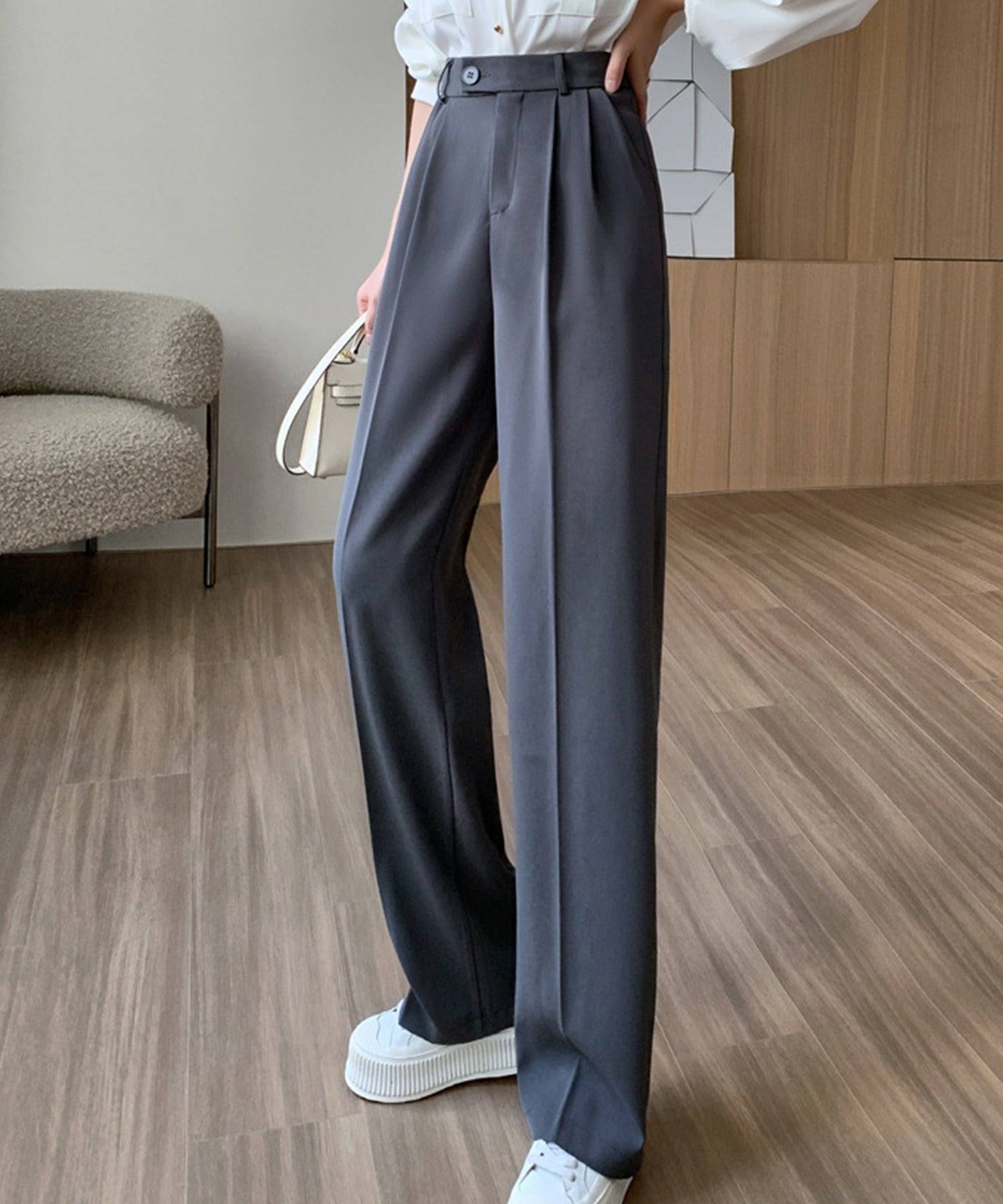 アイモハ aimoha ハイウエストタックワイドパンツ