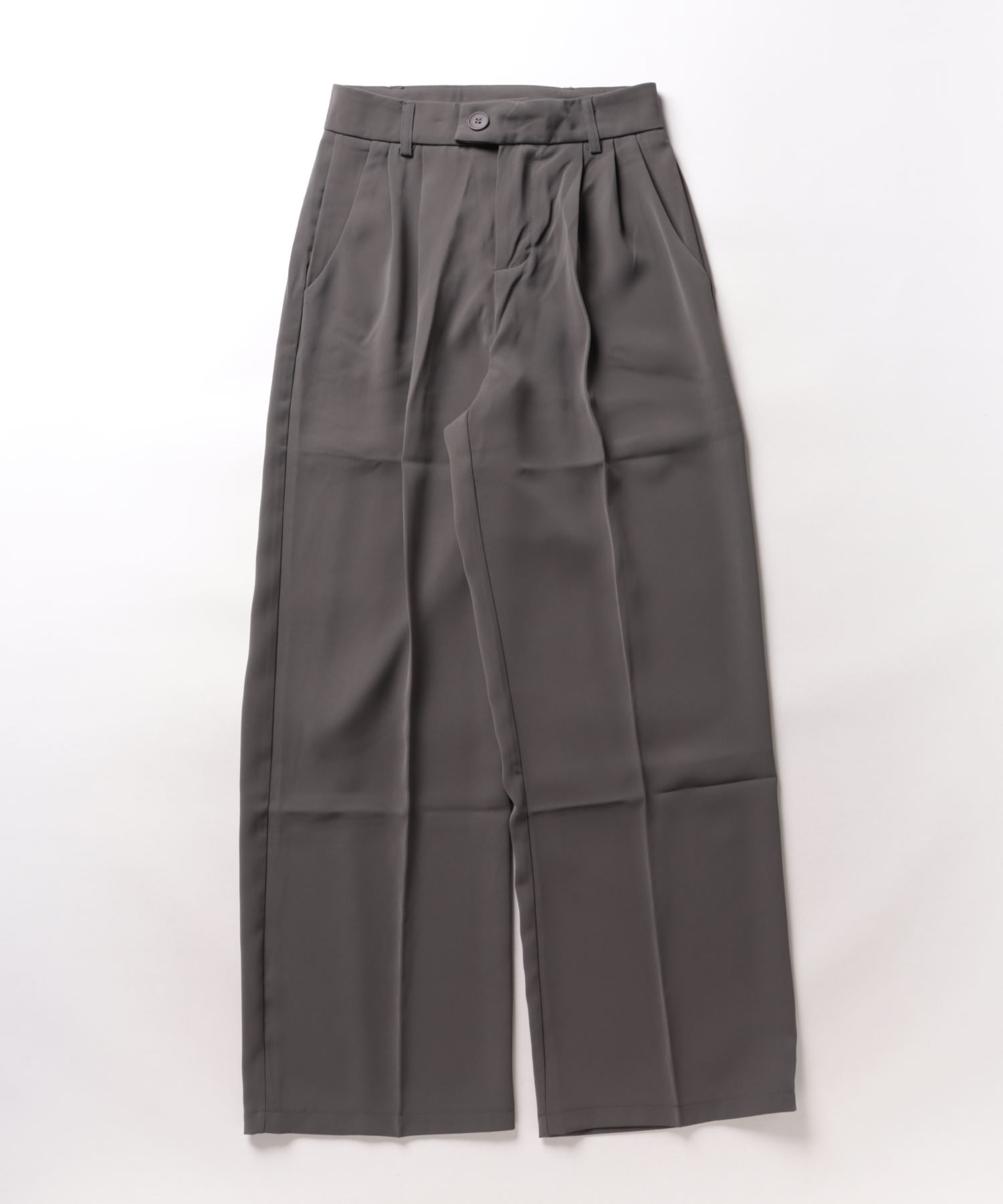 アイモハ aimoha ハイウエストタックワイドパンツ