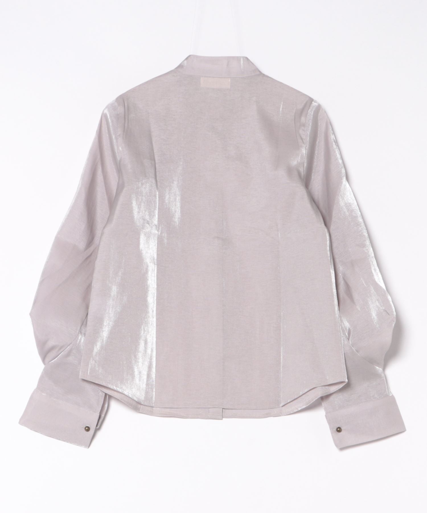 アイモハ aimoha aimoha/オリジナル光沢感バンドカラーブラウス