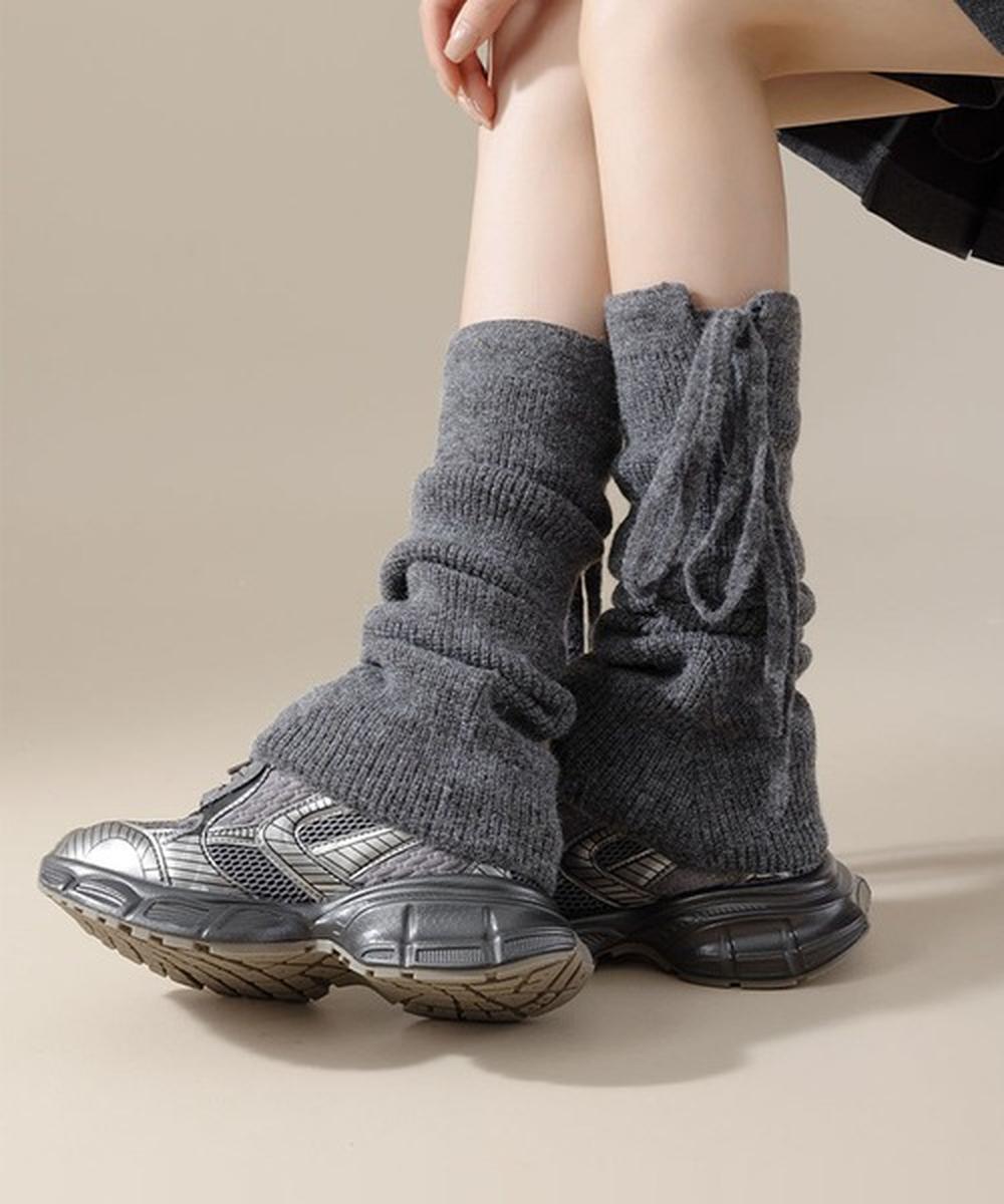 aimoha /【MOSOX】String Attached Leg Warmers