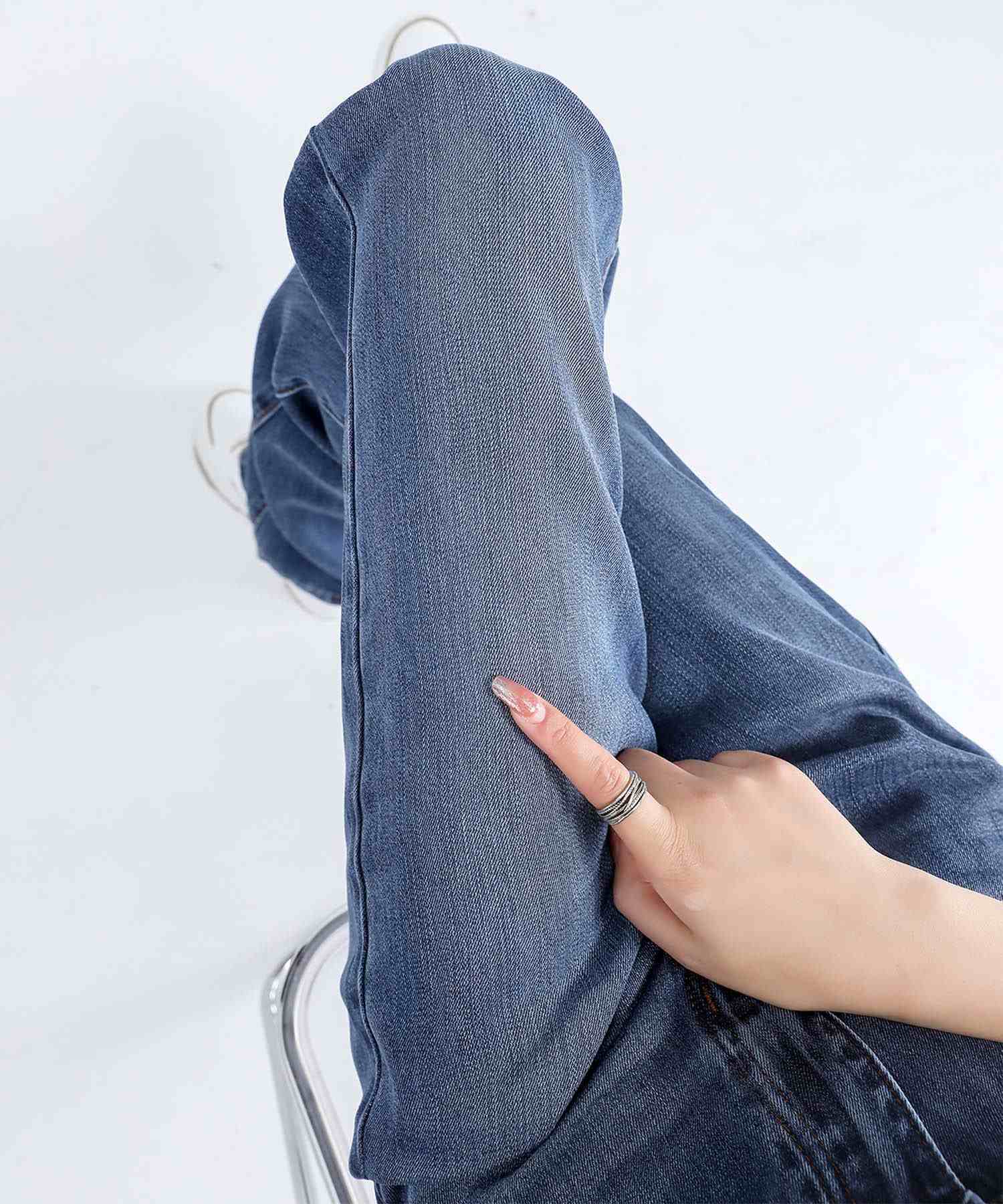 アイモハ aimoha 【BANICO】涼感ライトジーンズ (ブルー) ブルー