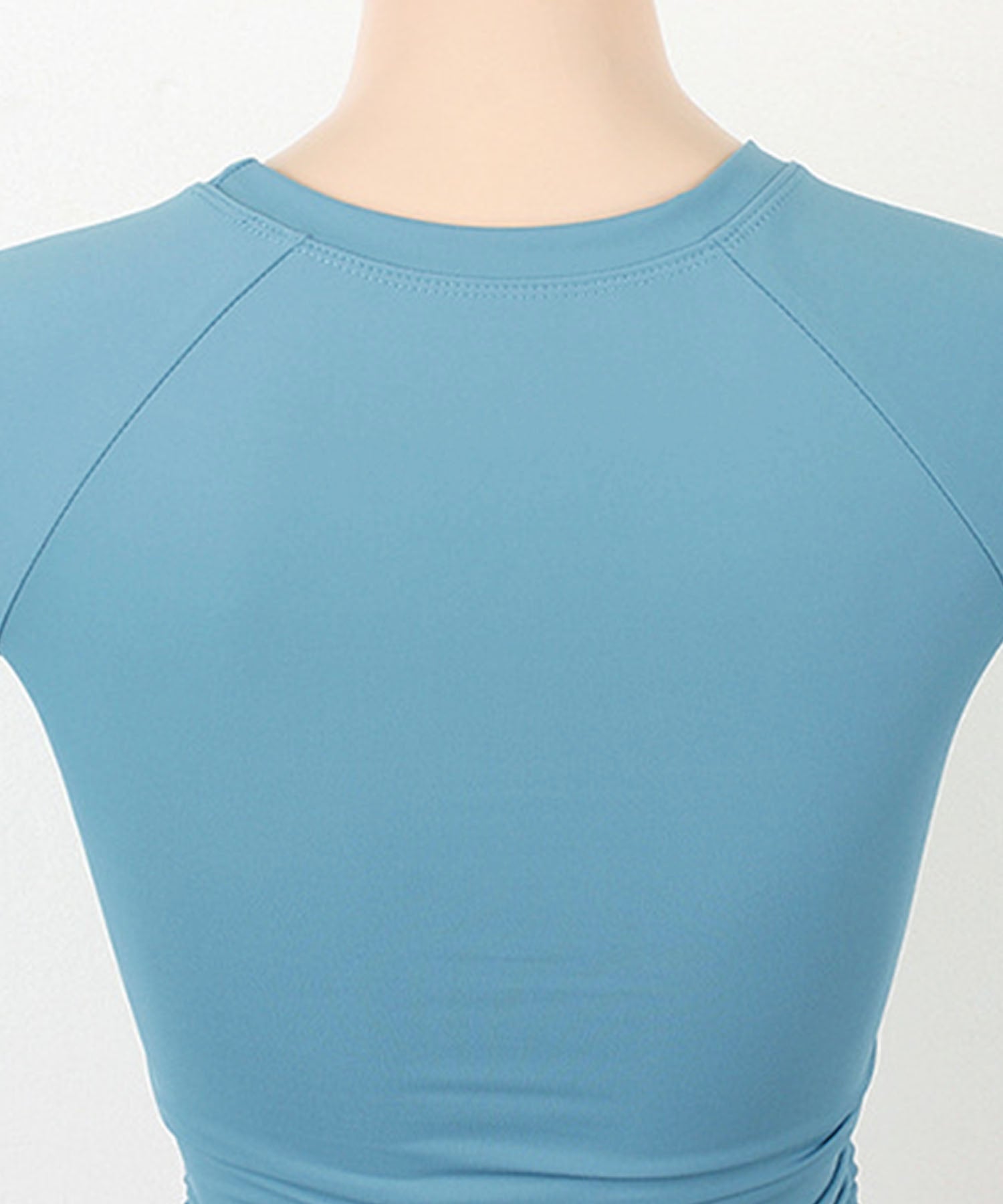 アイモハ aimoha BORA AURA 2点セットサイドシャーリング体型カバー水着タンキニ 【返品不可商品】 (ブルー) ブルー