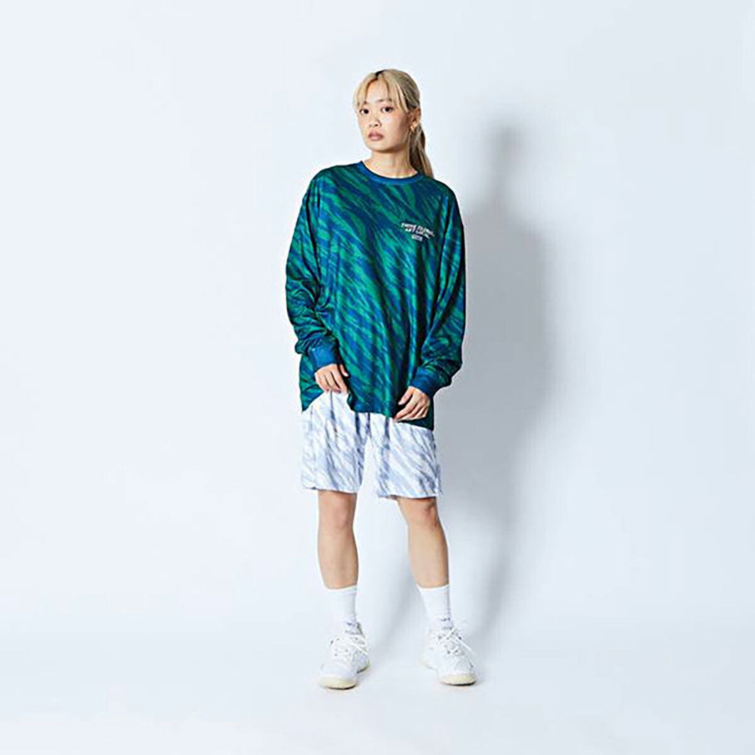 アクター AKTR AKTR BEAST CAMO A.L LOOSE L/S SP TEE(アクター ビーストカモ A.L ルーズ ロングスリーブ SP ティー) (GREEN) GREEN