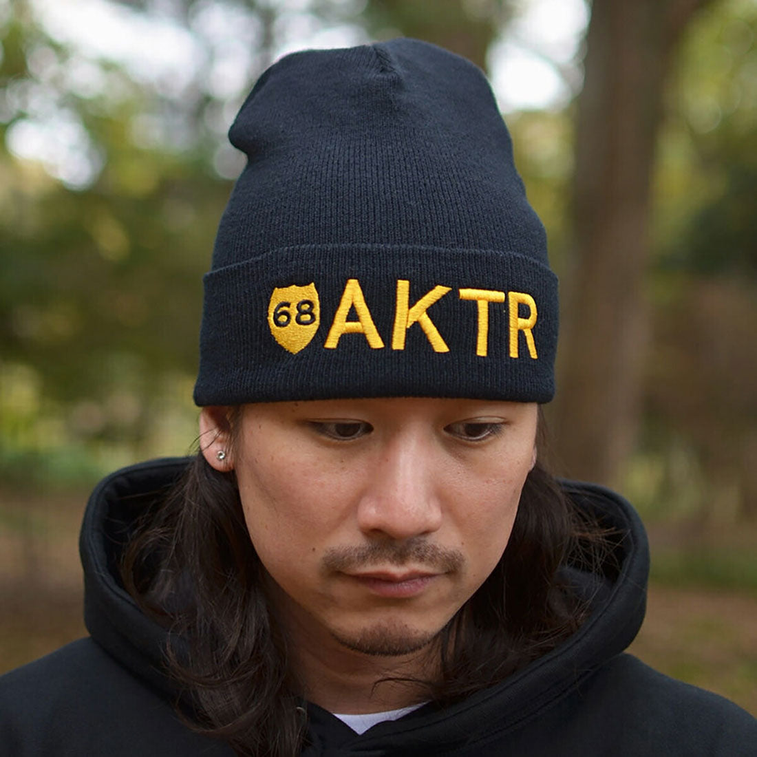アクター AKTR AKTR 68xAKTR LOGO KNIT CAP(アクター シックスティエイト ロゴ ニット キャップ) (BLACK) BLACK