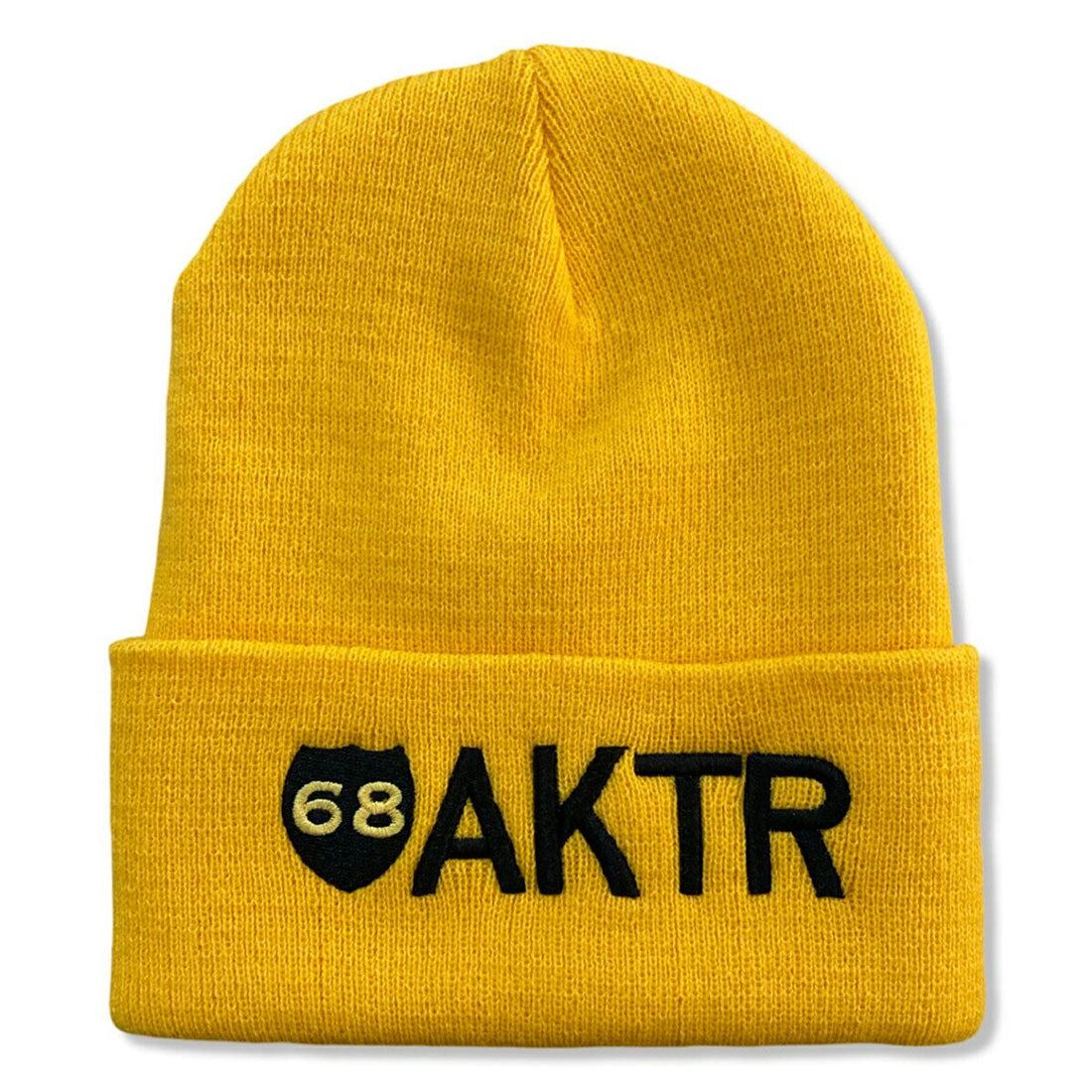 アクター AKTR AKTR 68xAKTR LOGO KNIT CAP(アクター シックスティエイト ロゴ ニット キャップ) (YELLOW) YELLOW