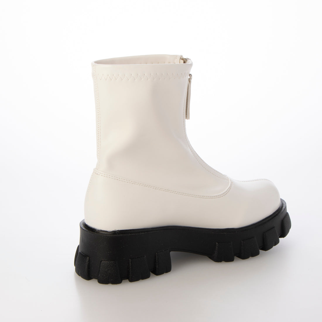 エーケーアール AKR 厚底フロントジッパー付きショートブーツ