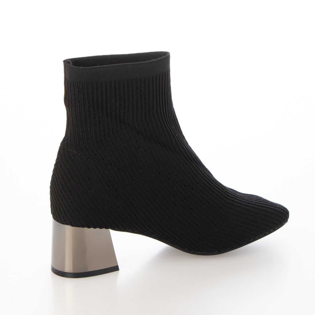 エーケーアール AKR ニット素材メッキヒールショートブーツ