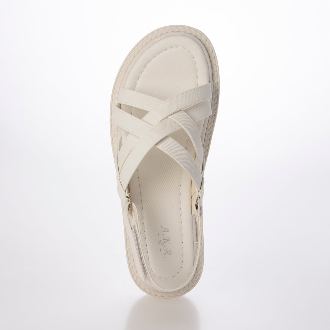 エーケーアール AKR 厚底フラットサンダル (ホワイト) ホワイト